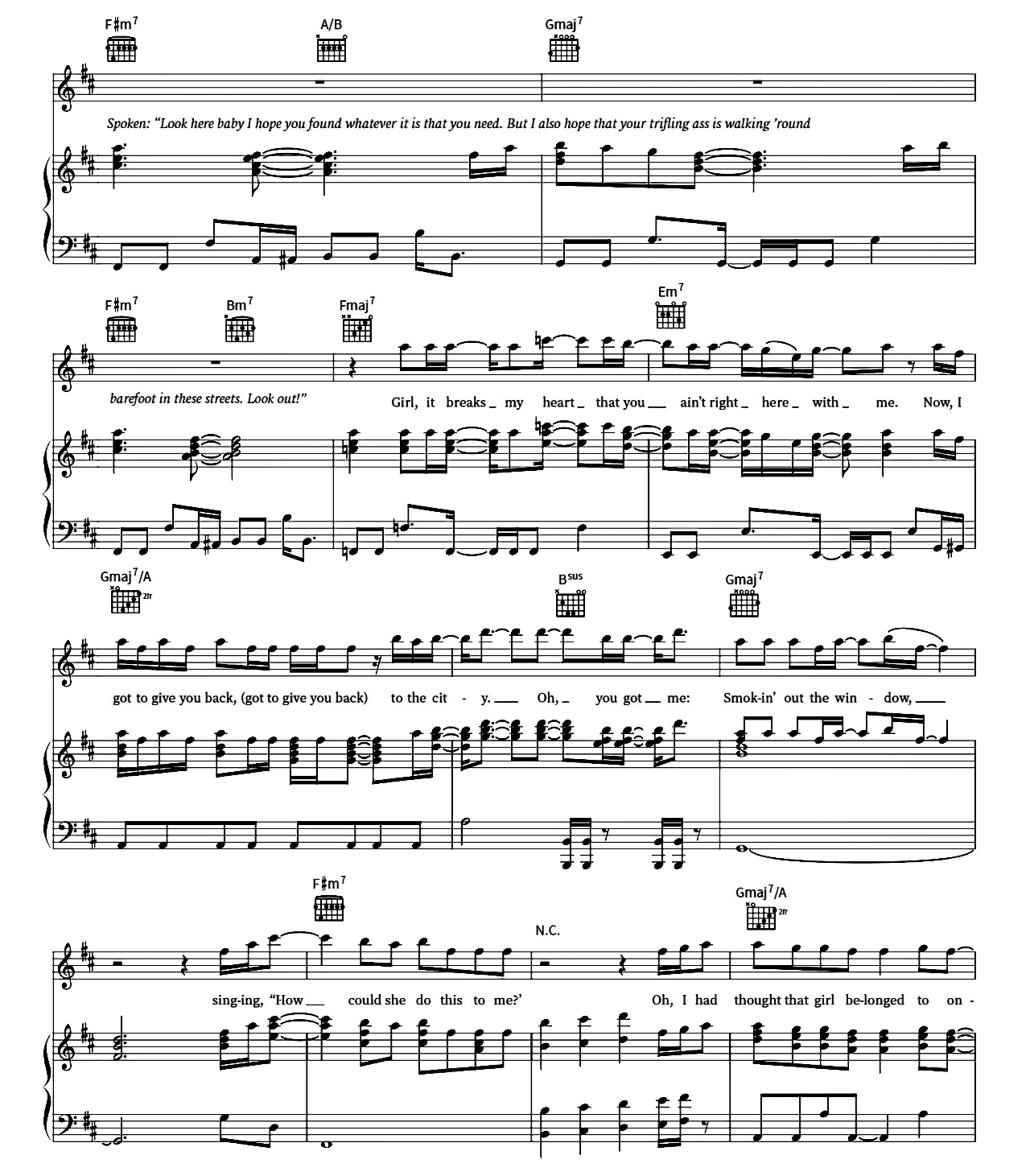 Smokin Out The Window sheet music 5