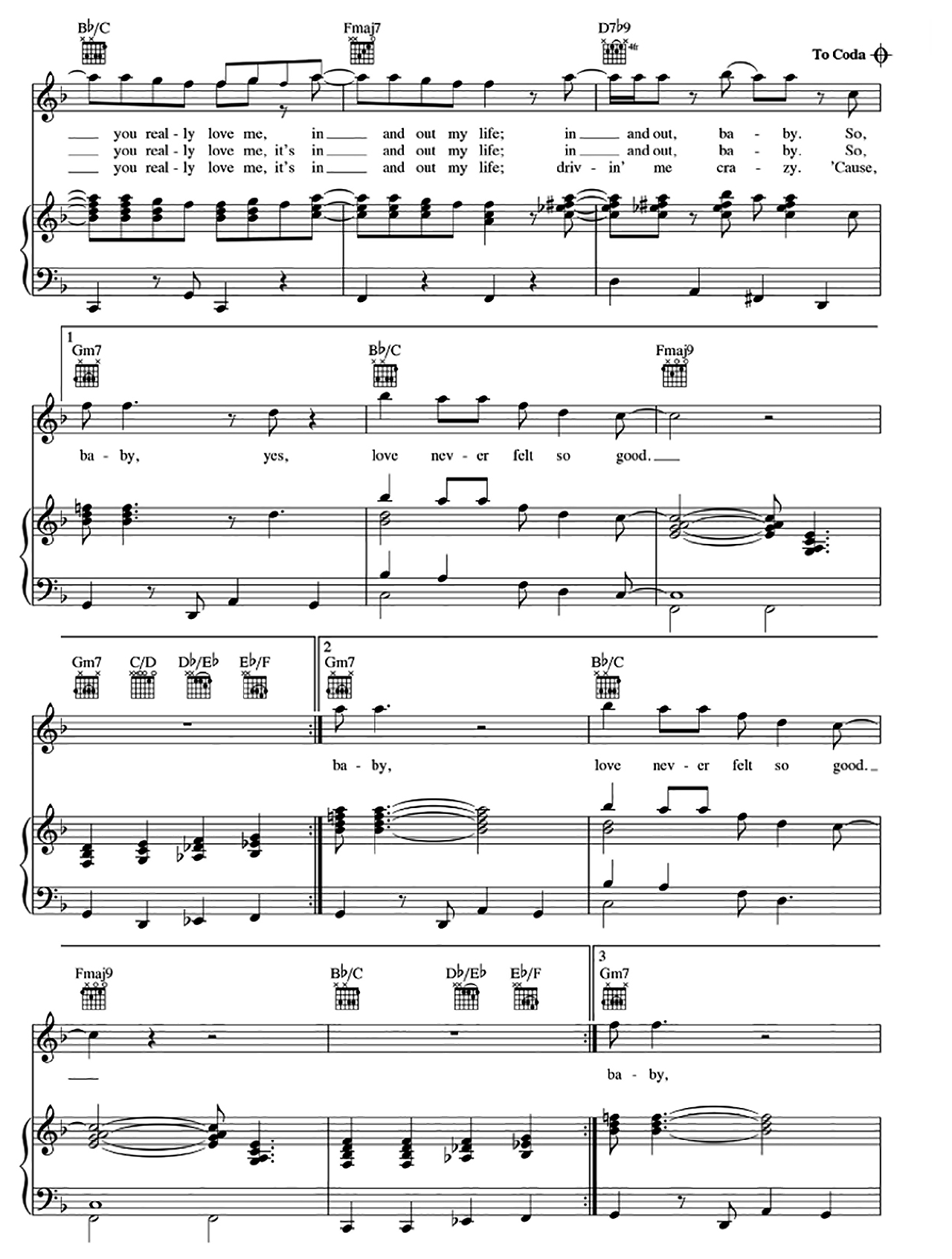 Love Never Felt So Good sheet music 4