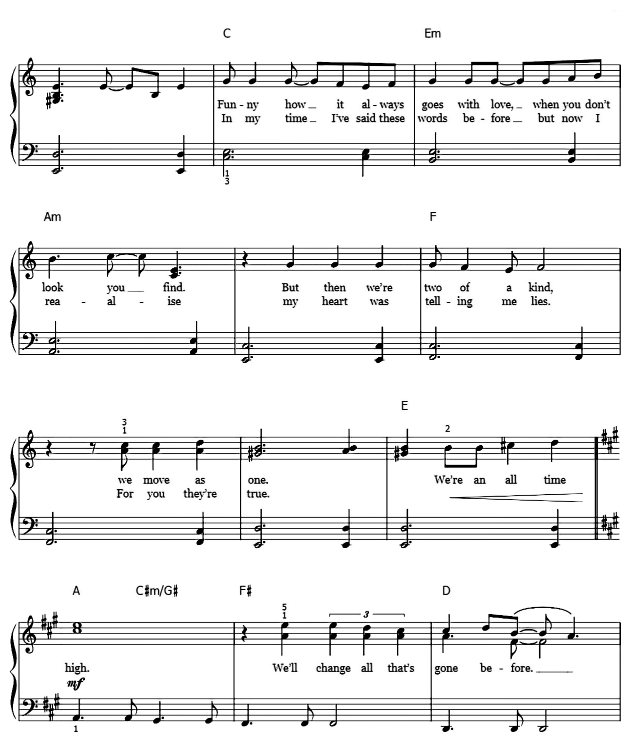 All Time High (from James Bond Octopussy) sheet music 2