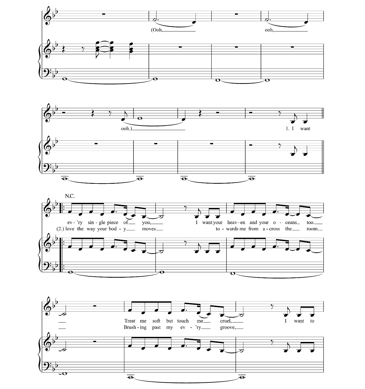 I Miss You sheet music 2