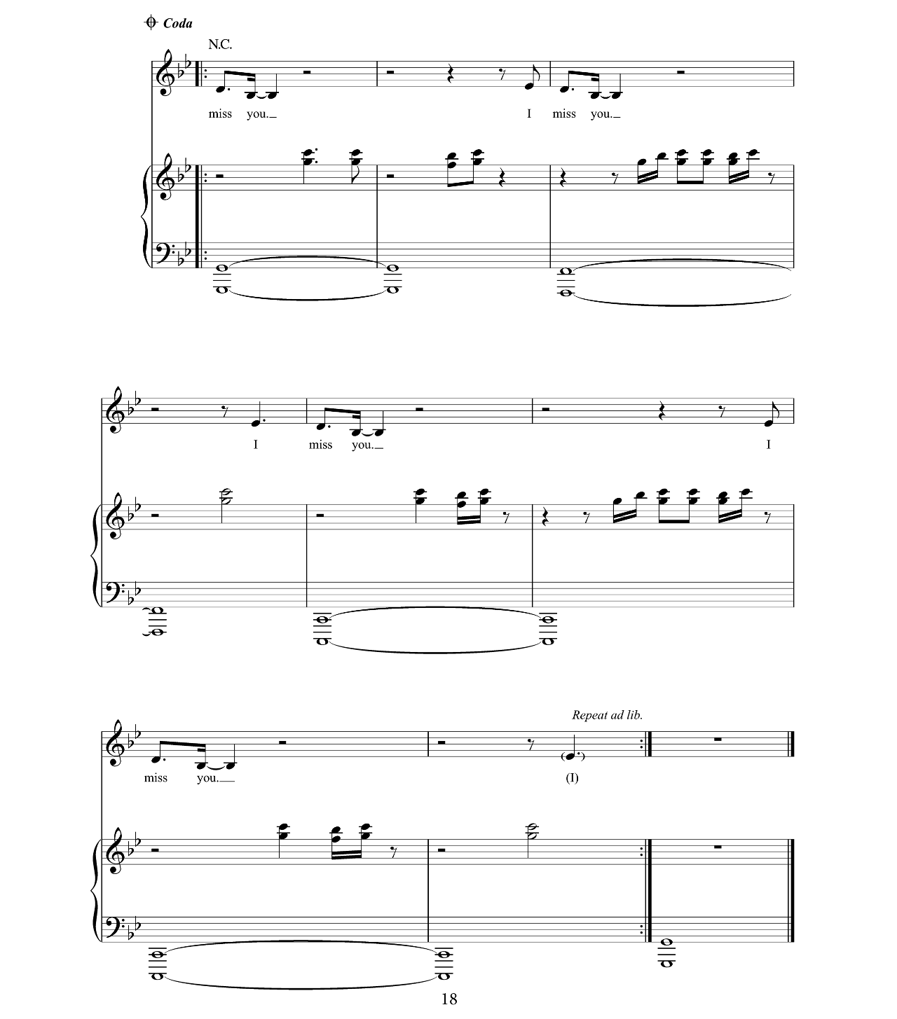 I Miss You sheet music 7
