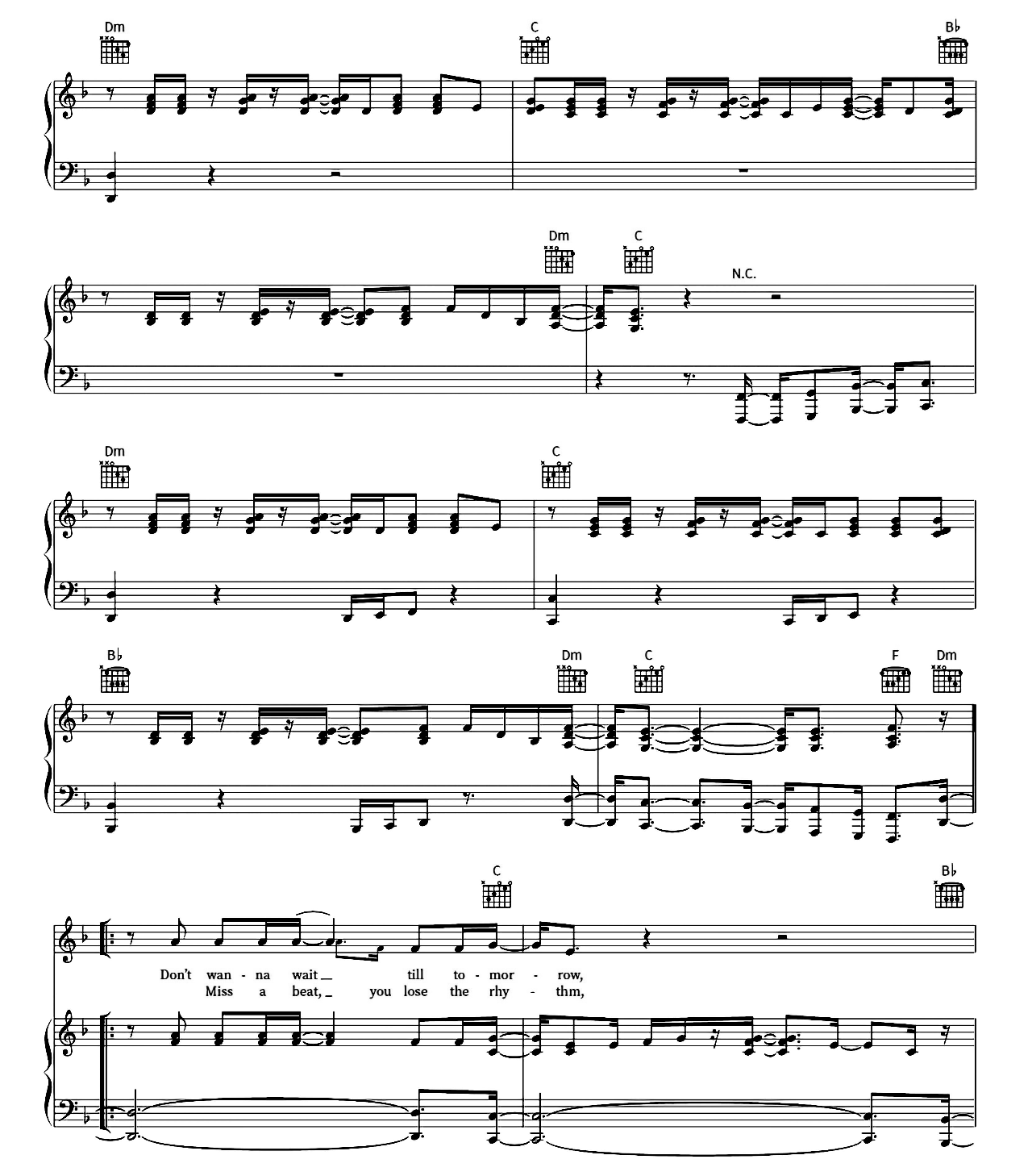 Right Now sheet music 2