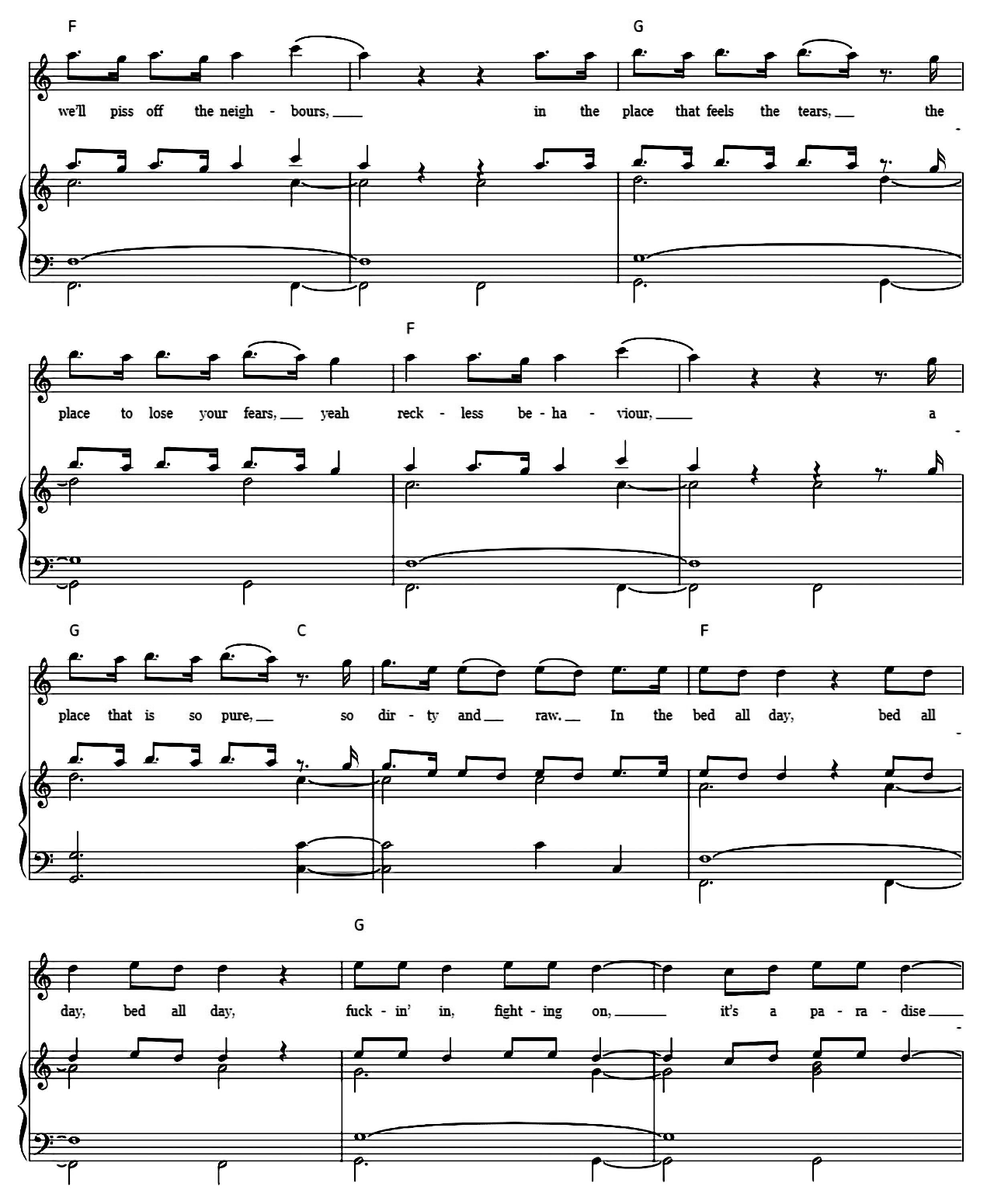 Pillowtalk Sheet Music Zayn sheet music 7