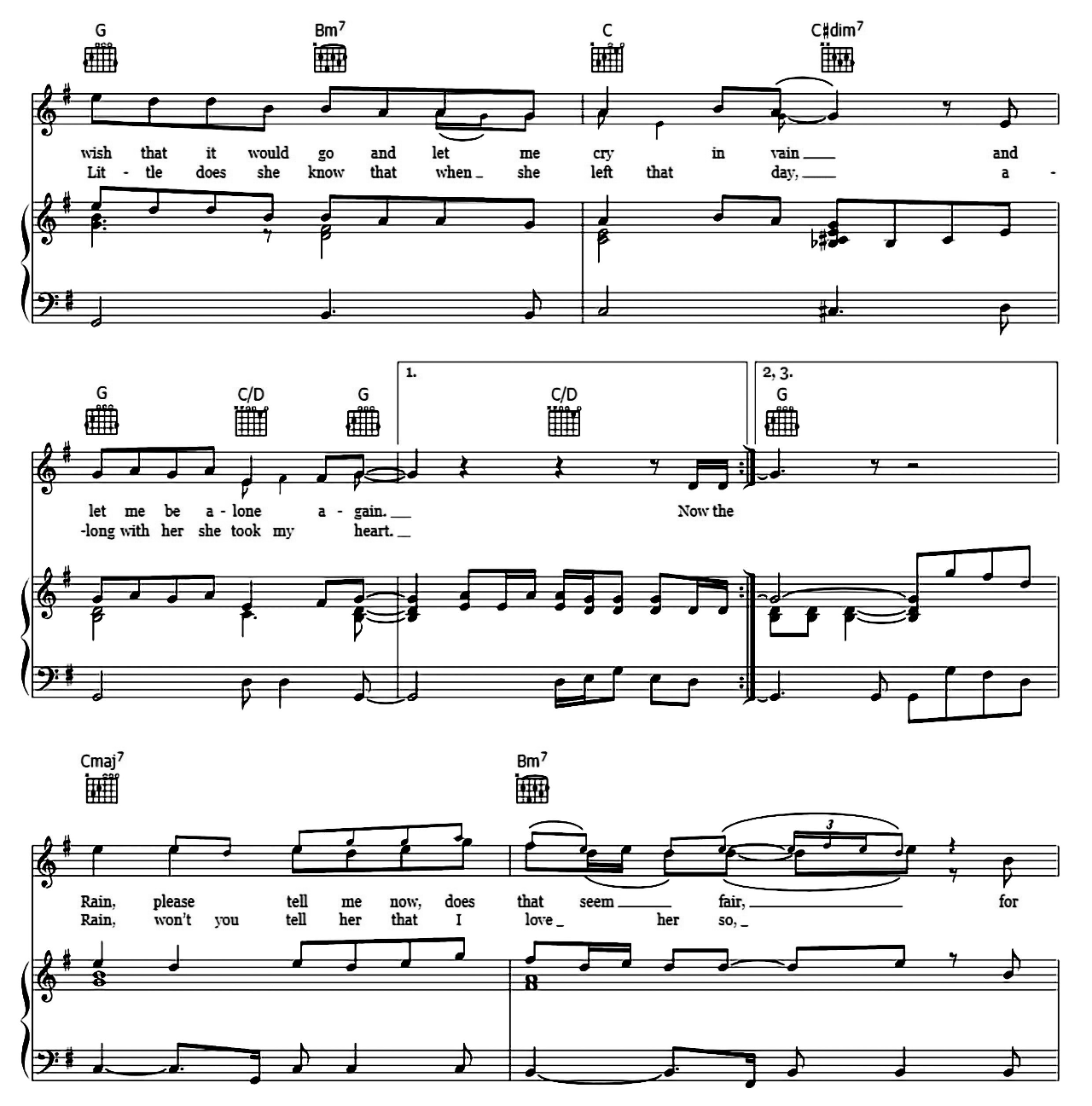 Rhythm Of The Rain sheet music 2