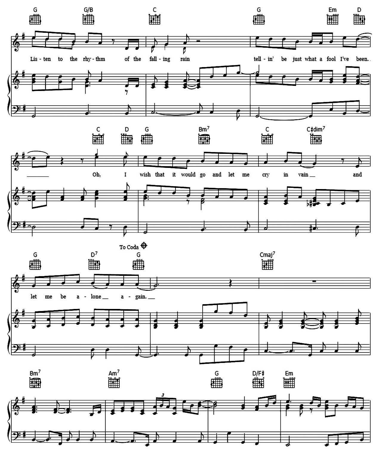 Rhythm Of The Rain sheet music 4