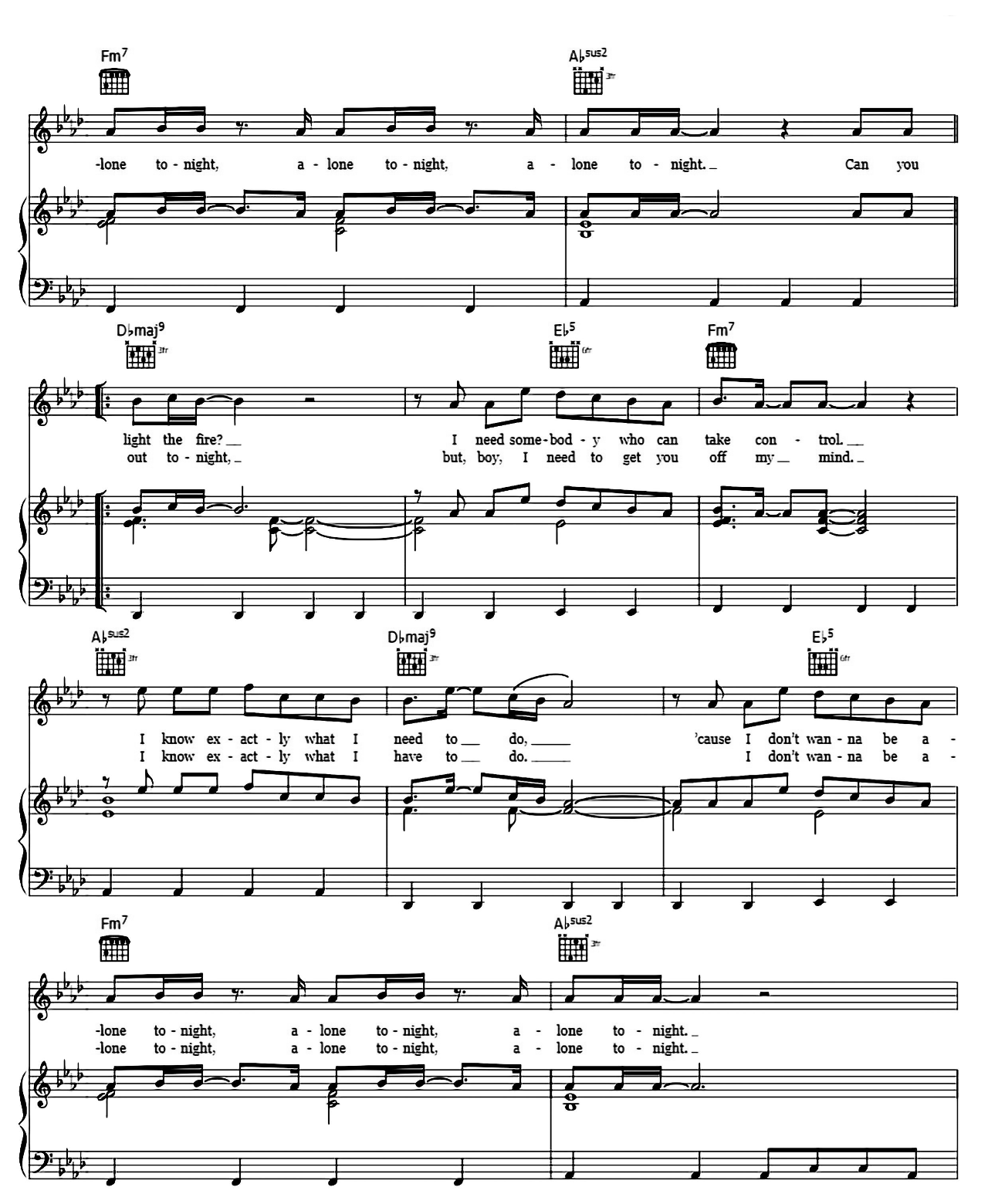 Dancing With A Stranger sheet music 2