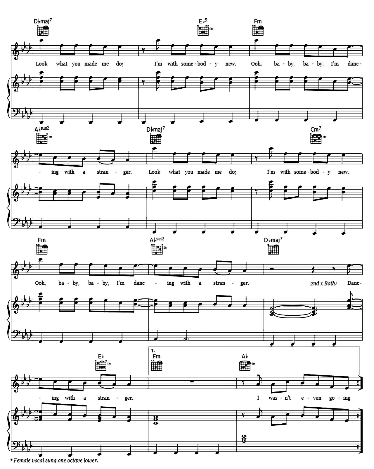 Dancing With A Stranger sheet music 3