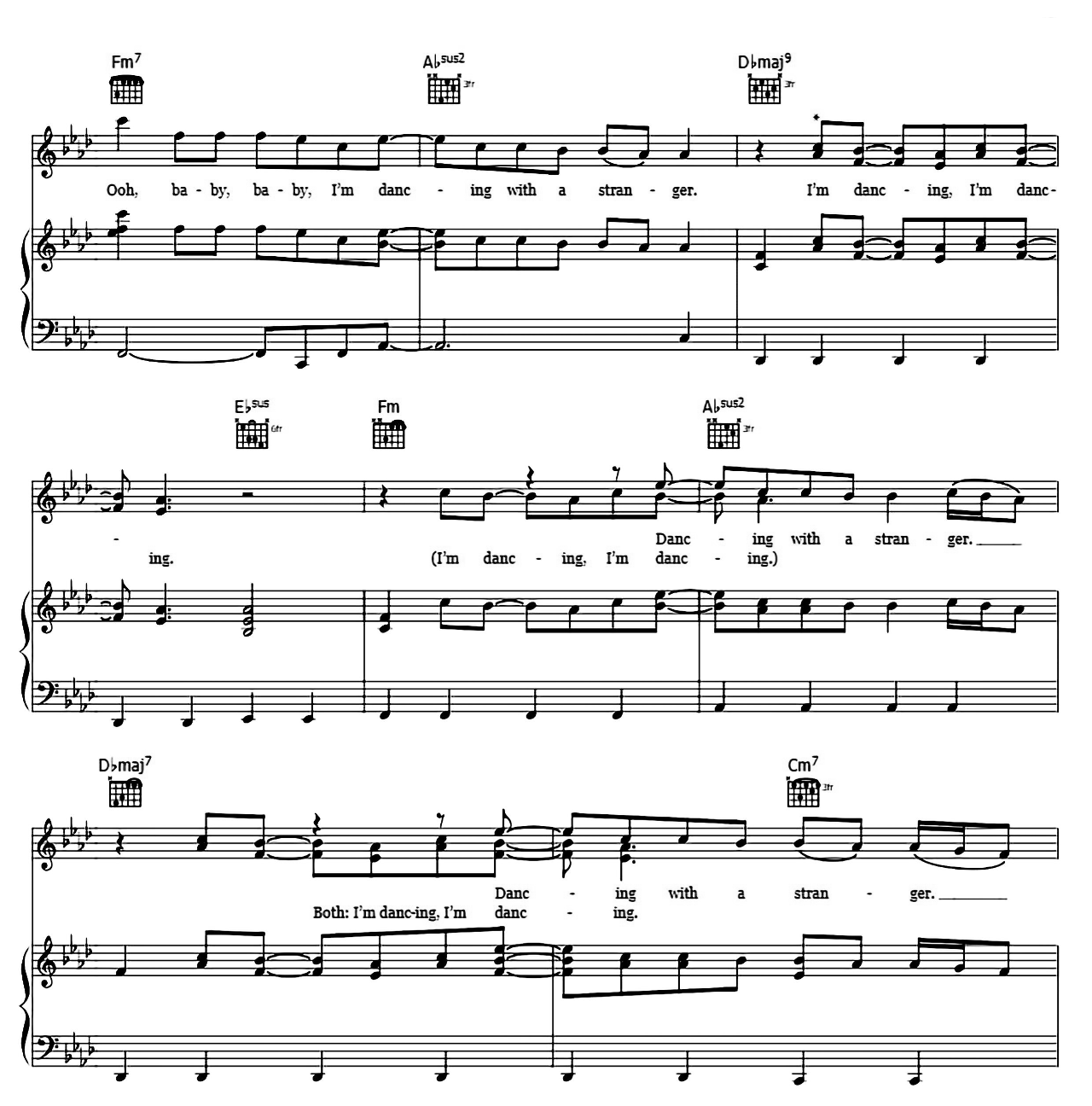 Dancing With A Stranger sheet music 5