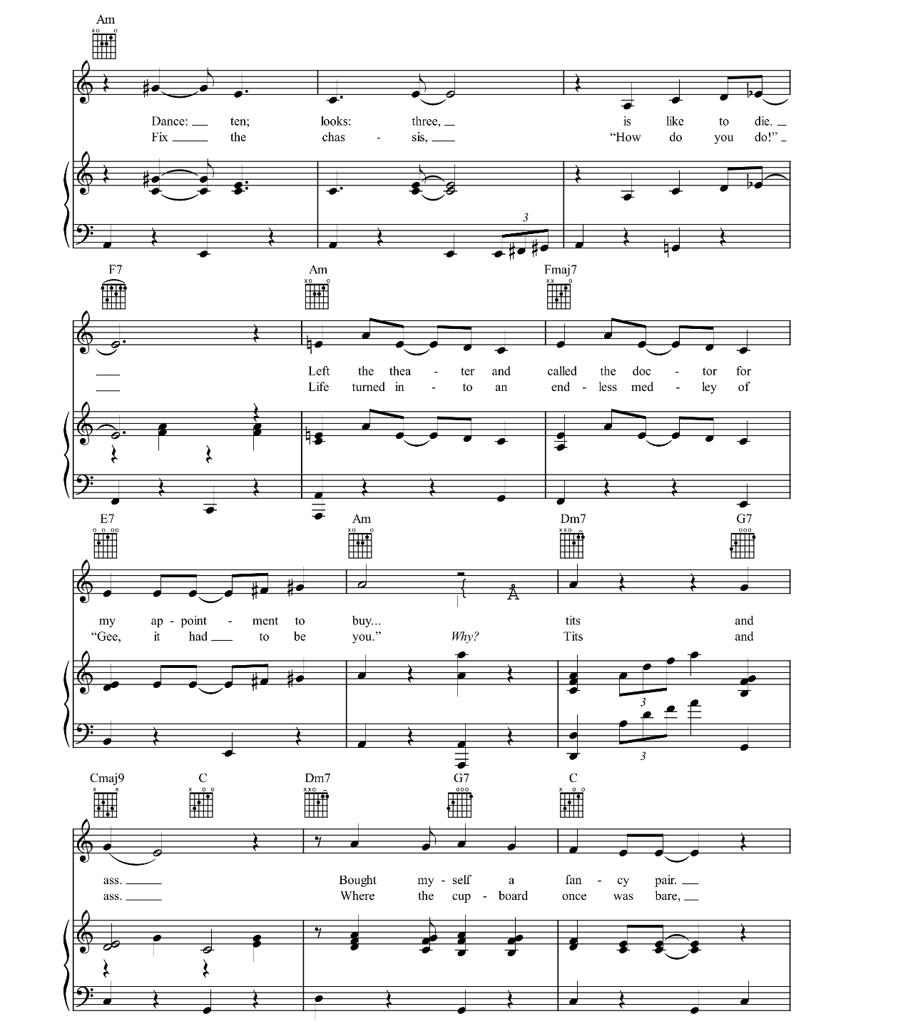 Dance Ten Looks Three (from A Chorus Line) sheet music 2