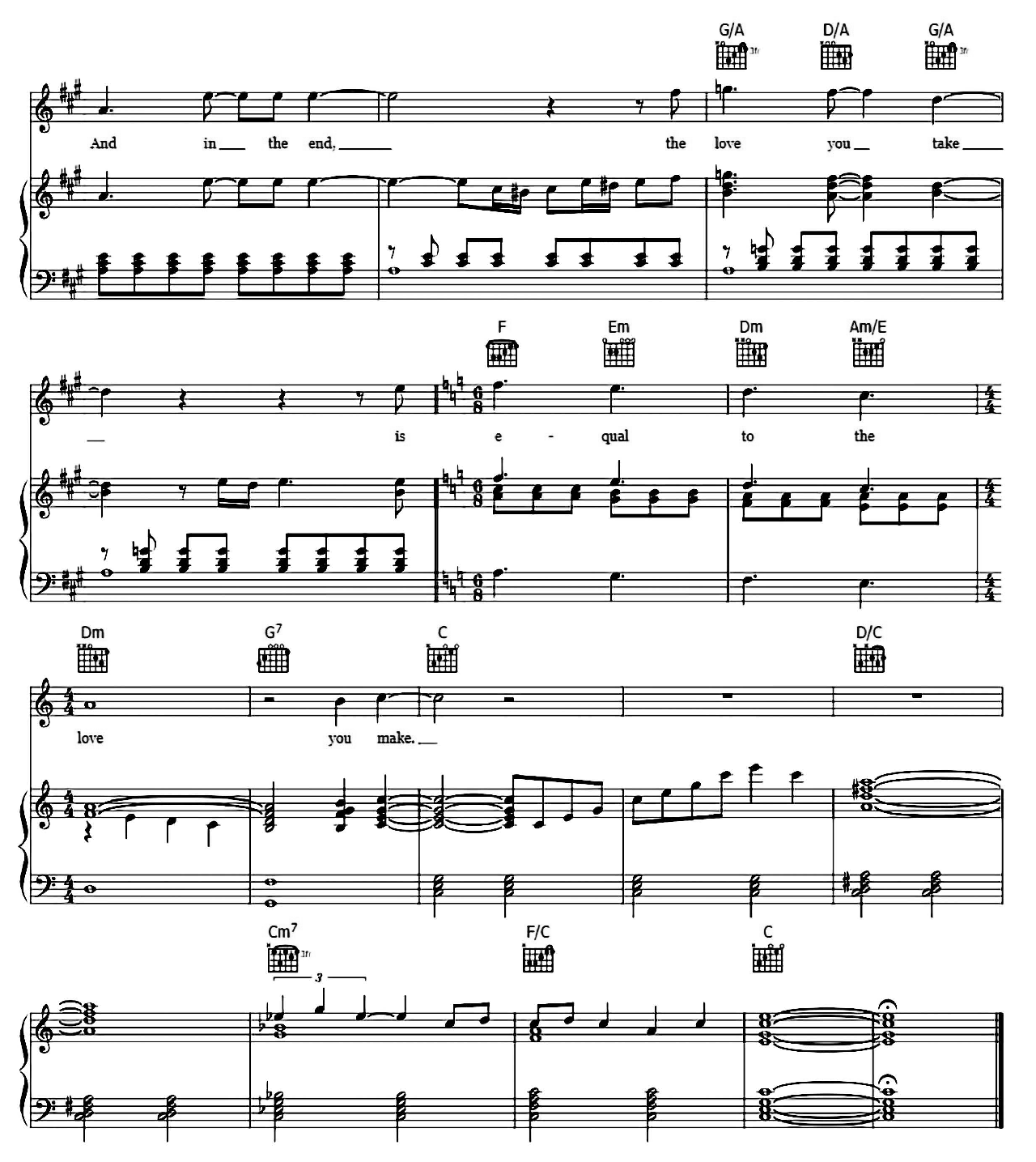 The End sheet music 5