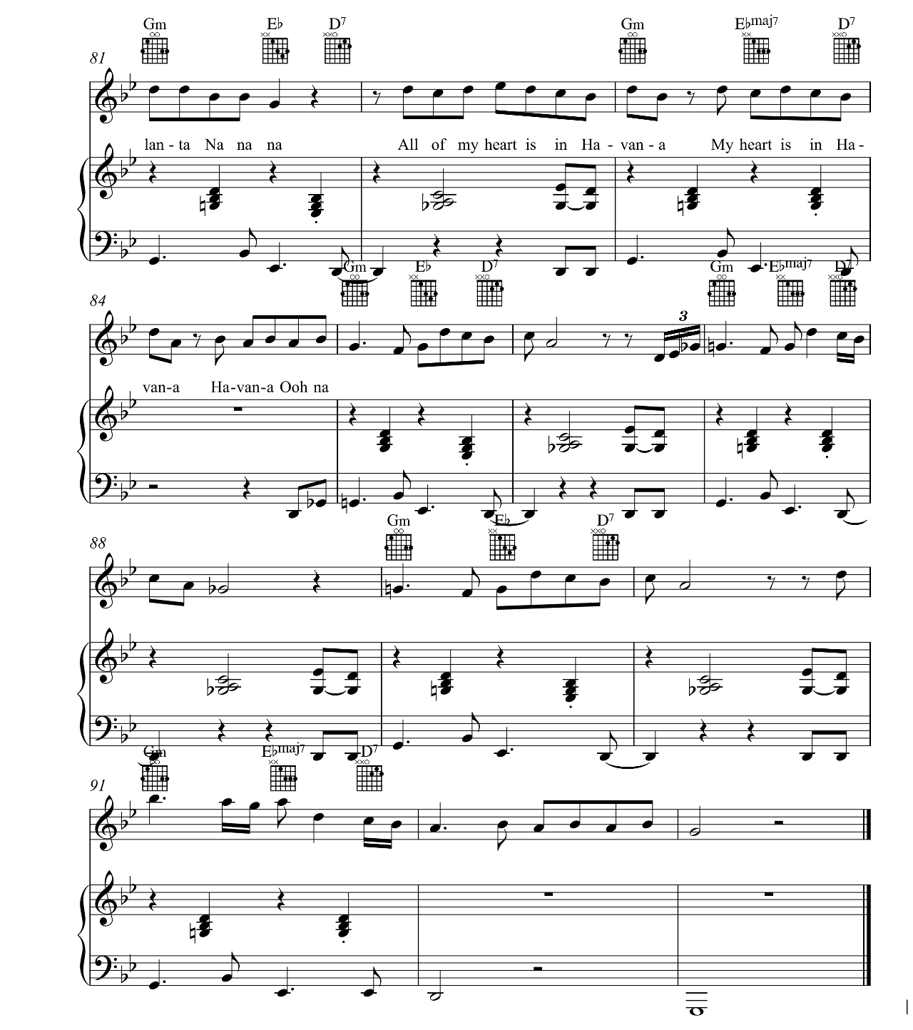 Havana sheet music 11