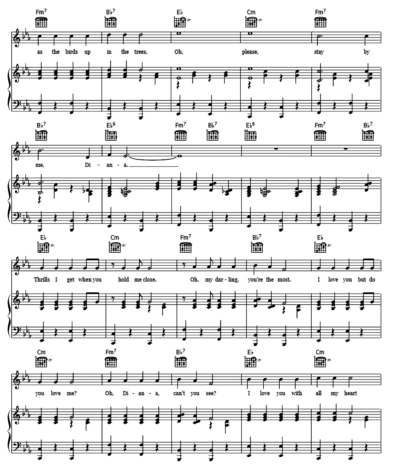 Diana sheet music 2