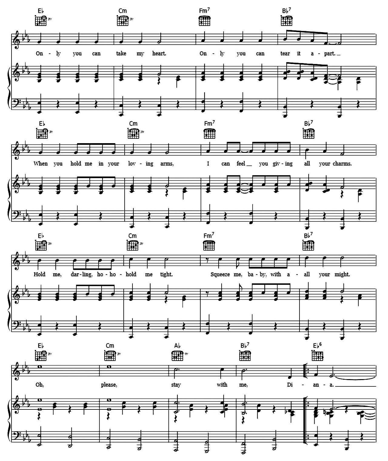 Diana sheet music 4