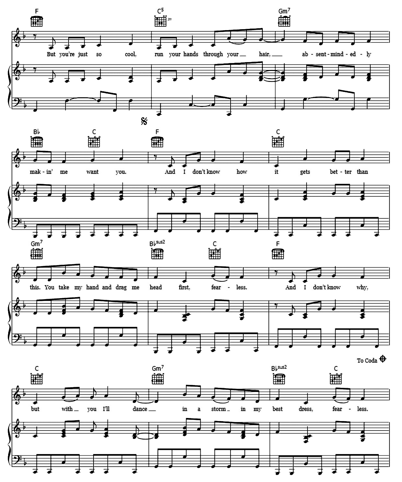 Fearless sheet music 3