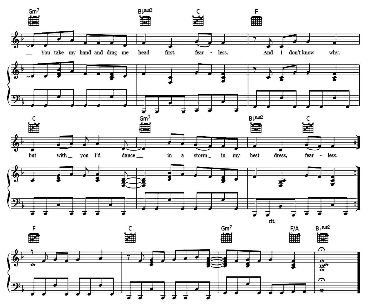 Fearless sheet music 7