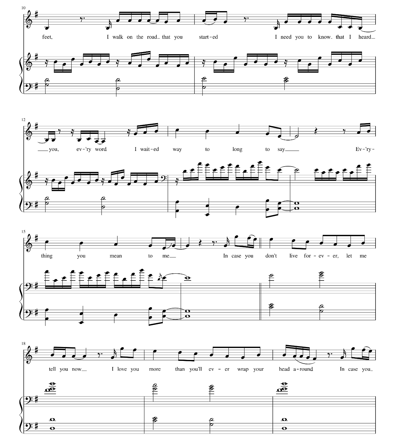 In Case You Don't Live Forever sheet music 2