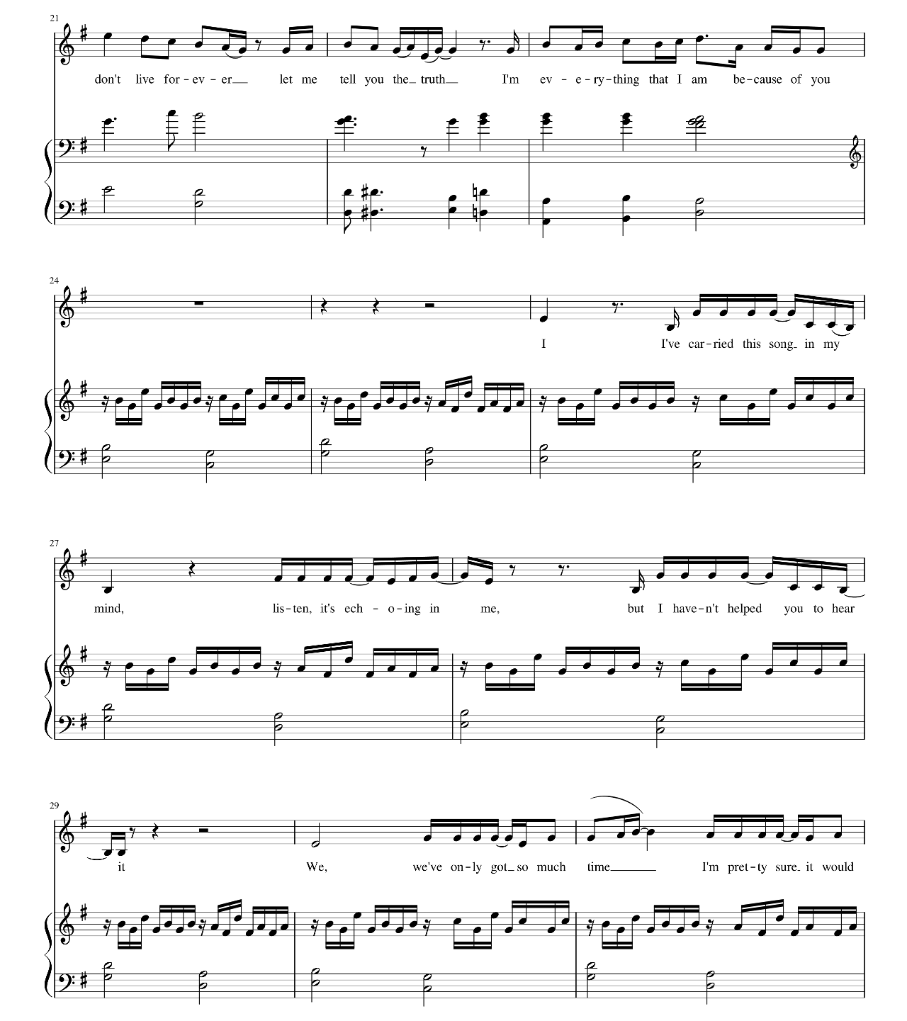 In Case You Don't Live Forever sheet music 3