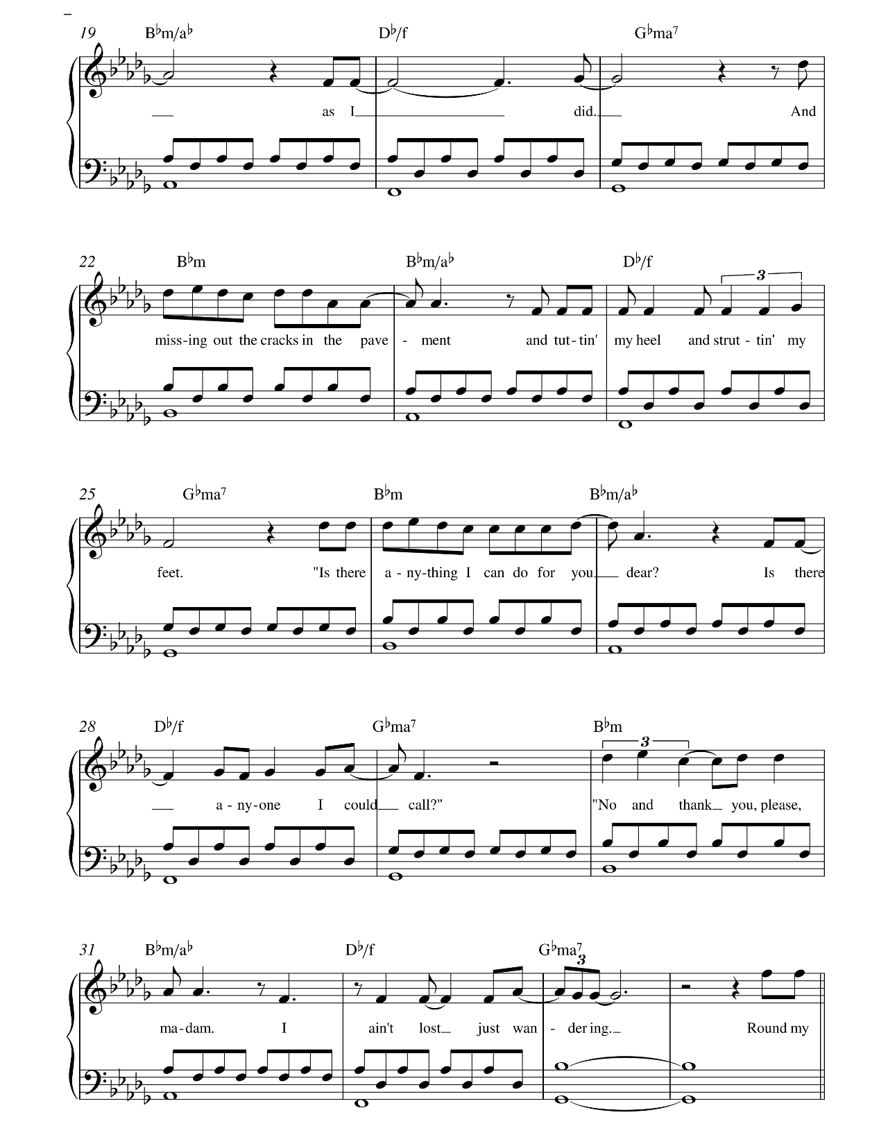 Hometown Glory sheet music 2
