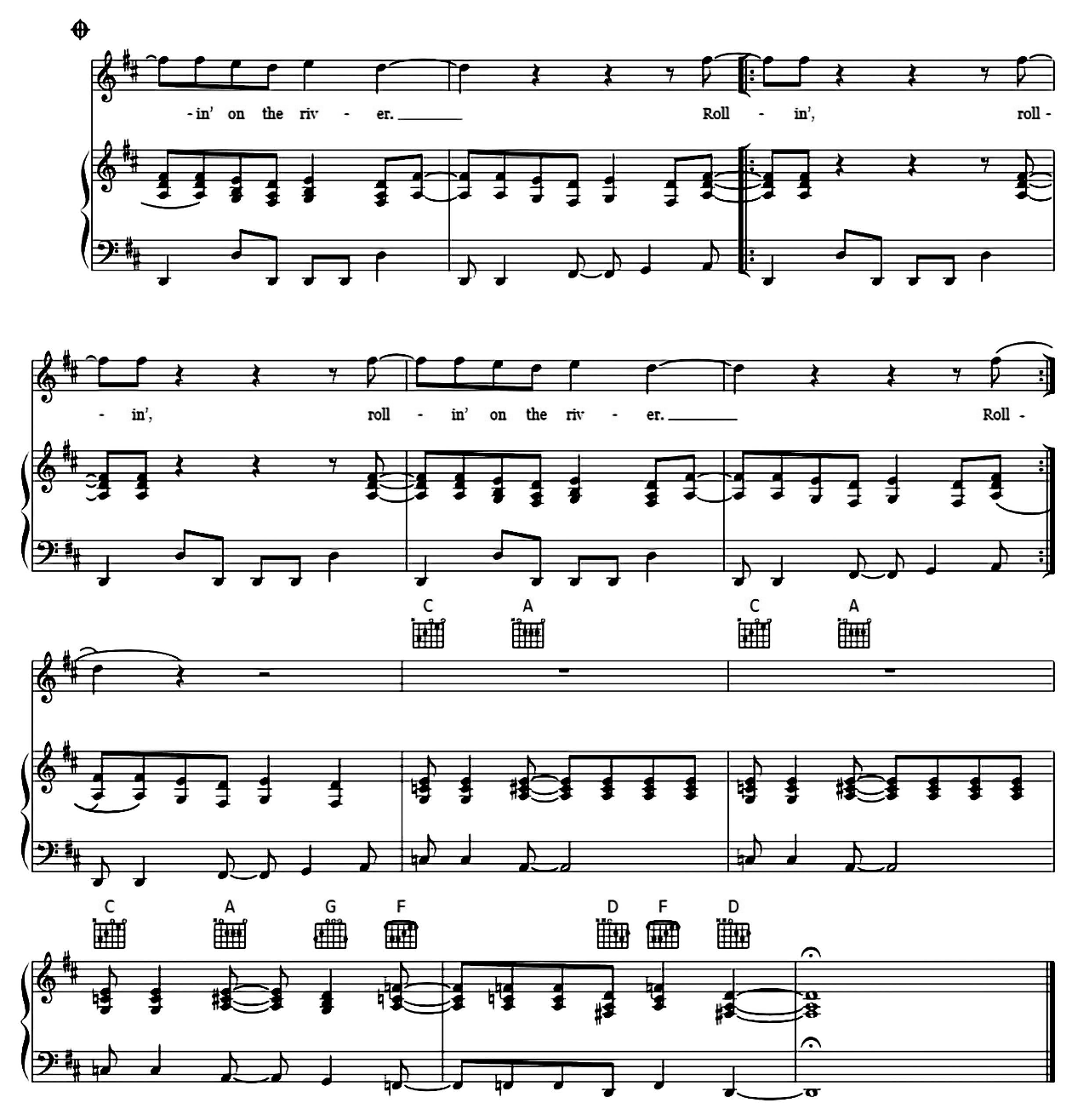 Proud Mary sheet music 5