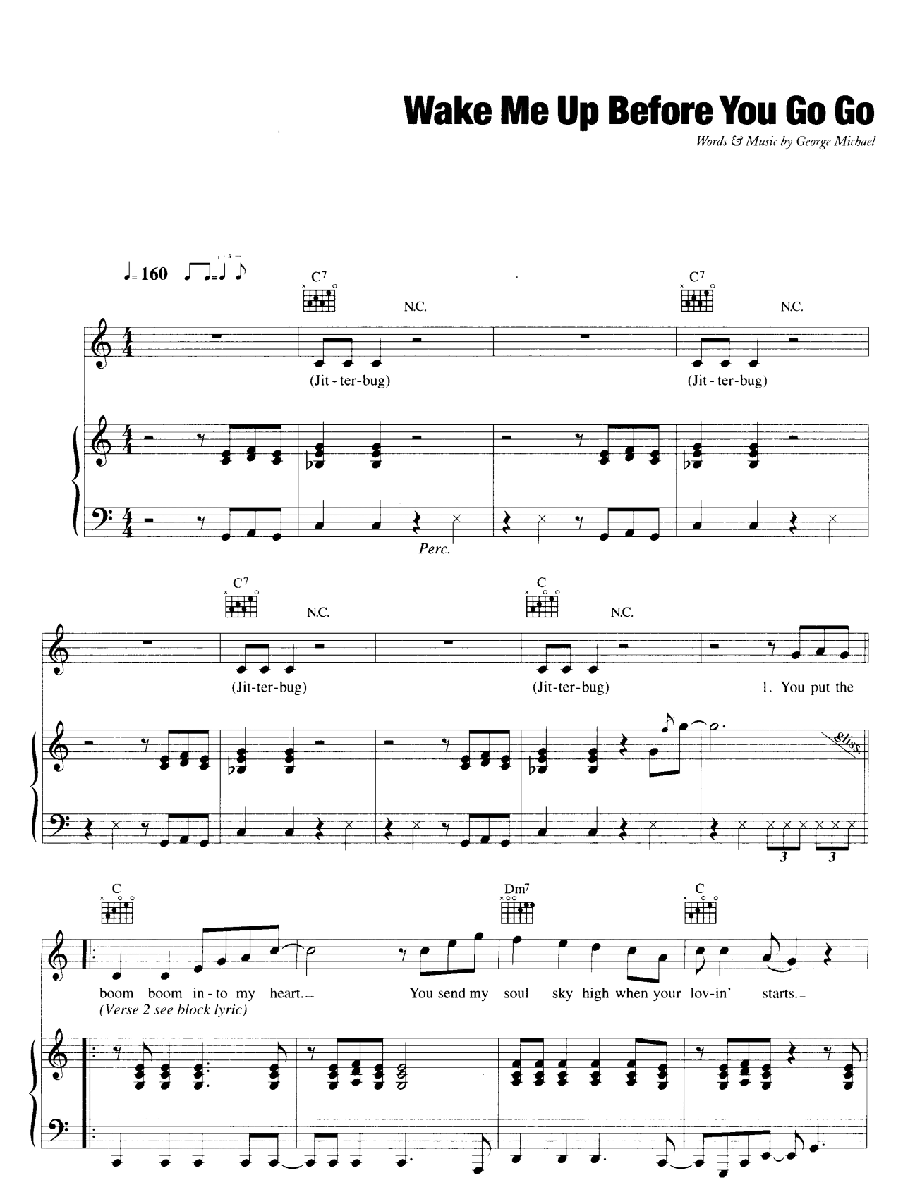Wake Me Up Before You Go Go sheet music