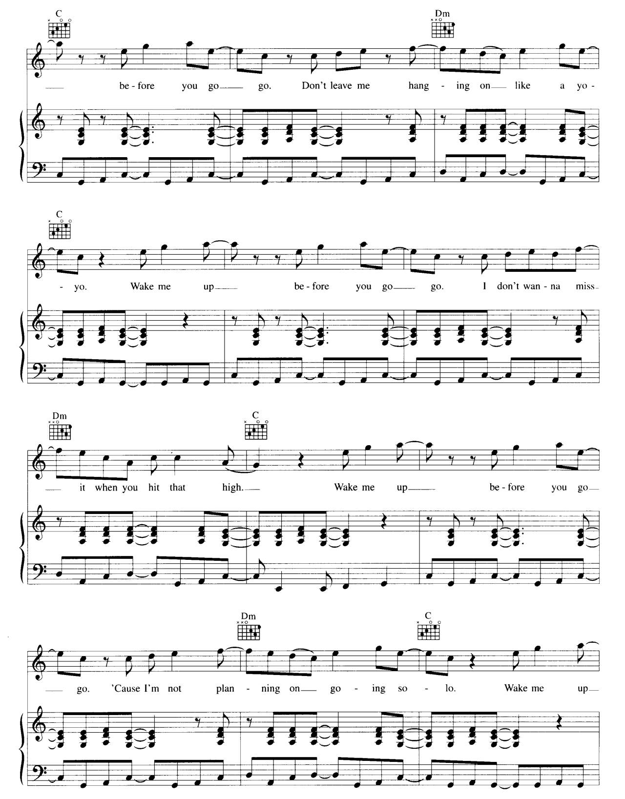 Wake Me Up Before You Go Go sheet music 3