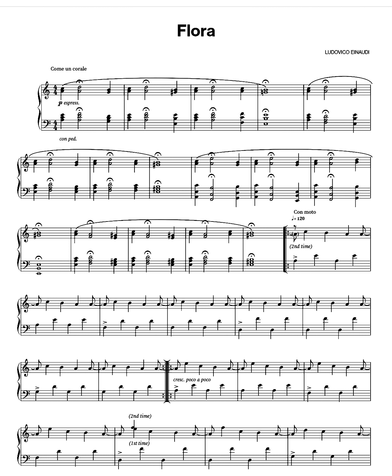 Flora sheet music