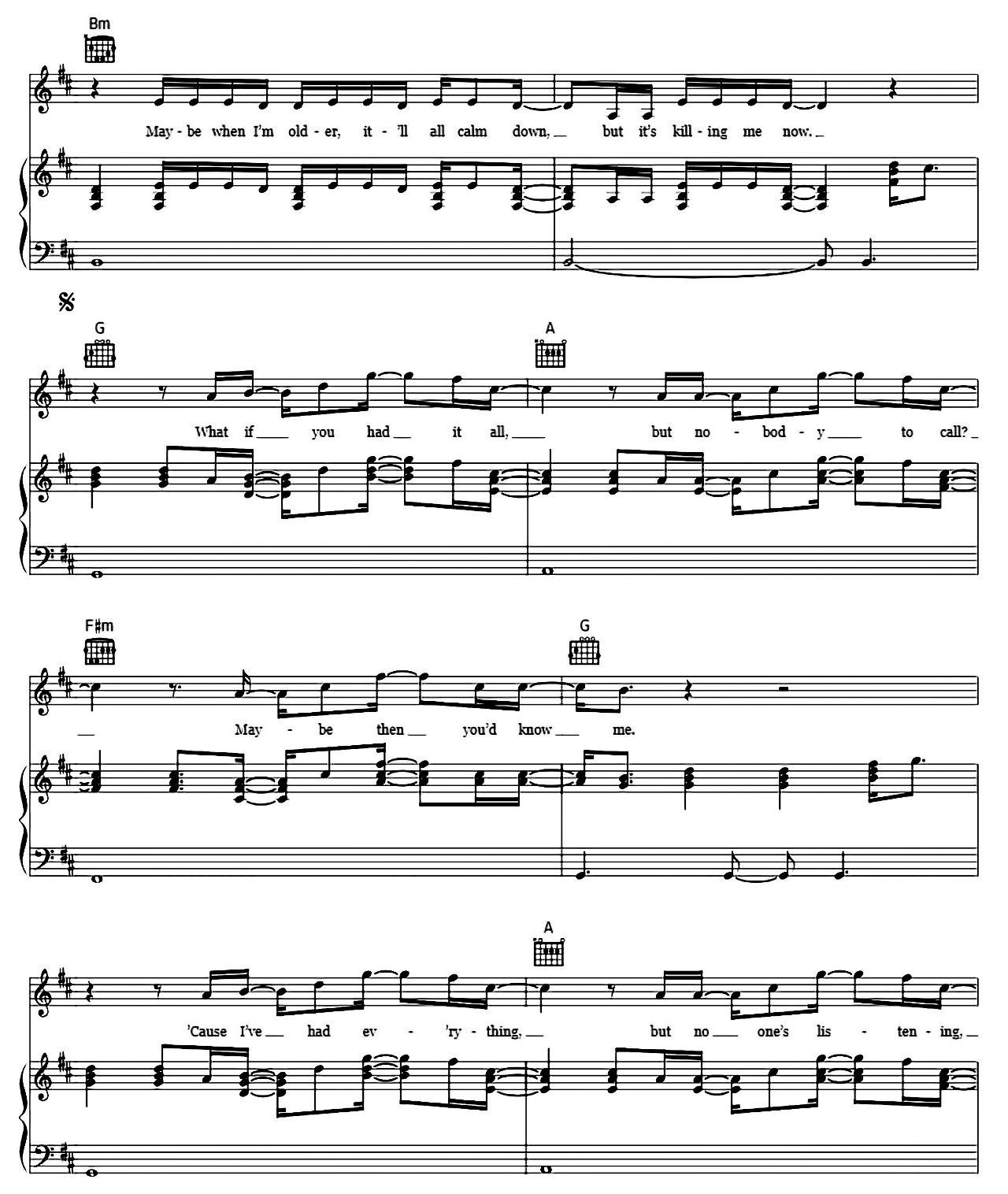 Lonely sheet music 2