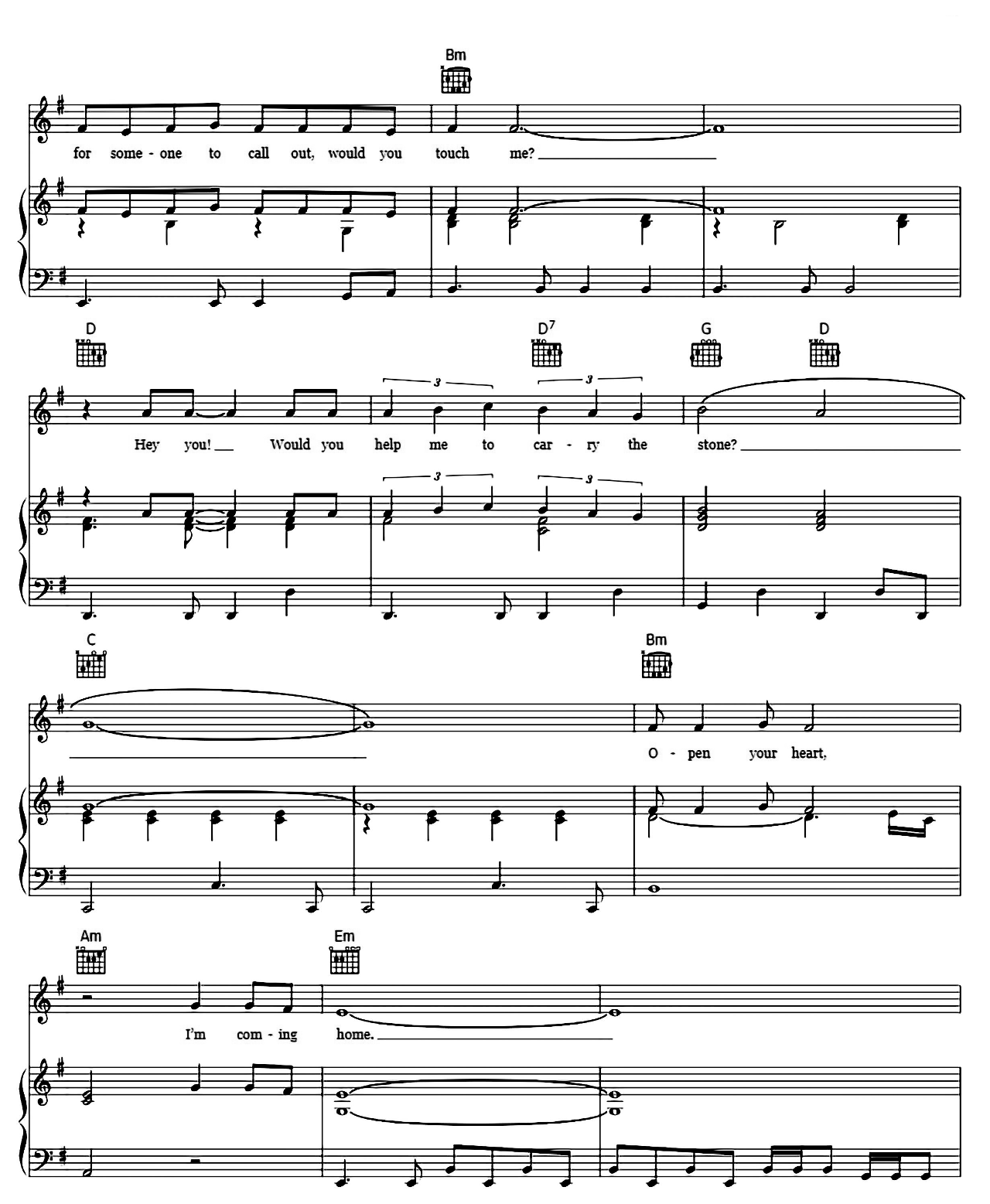 Hey You sheet music 4