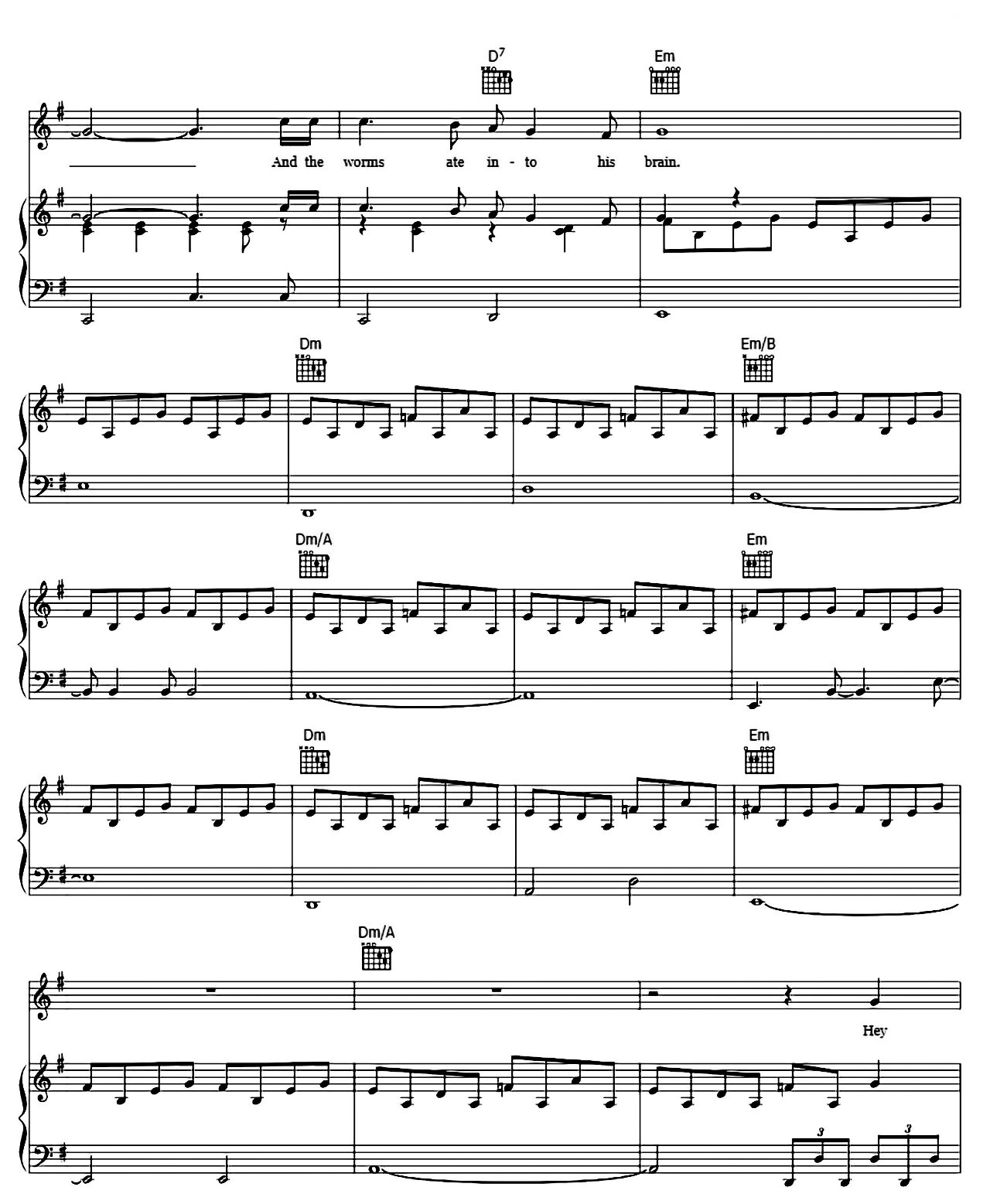 Hey You sheet music 7