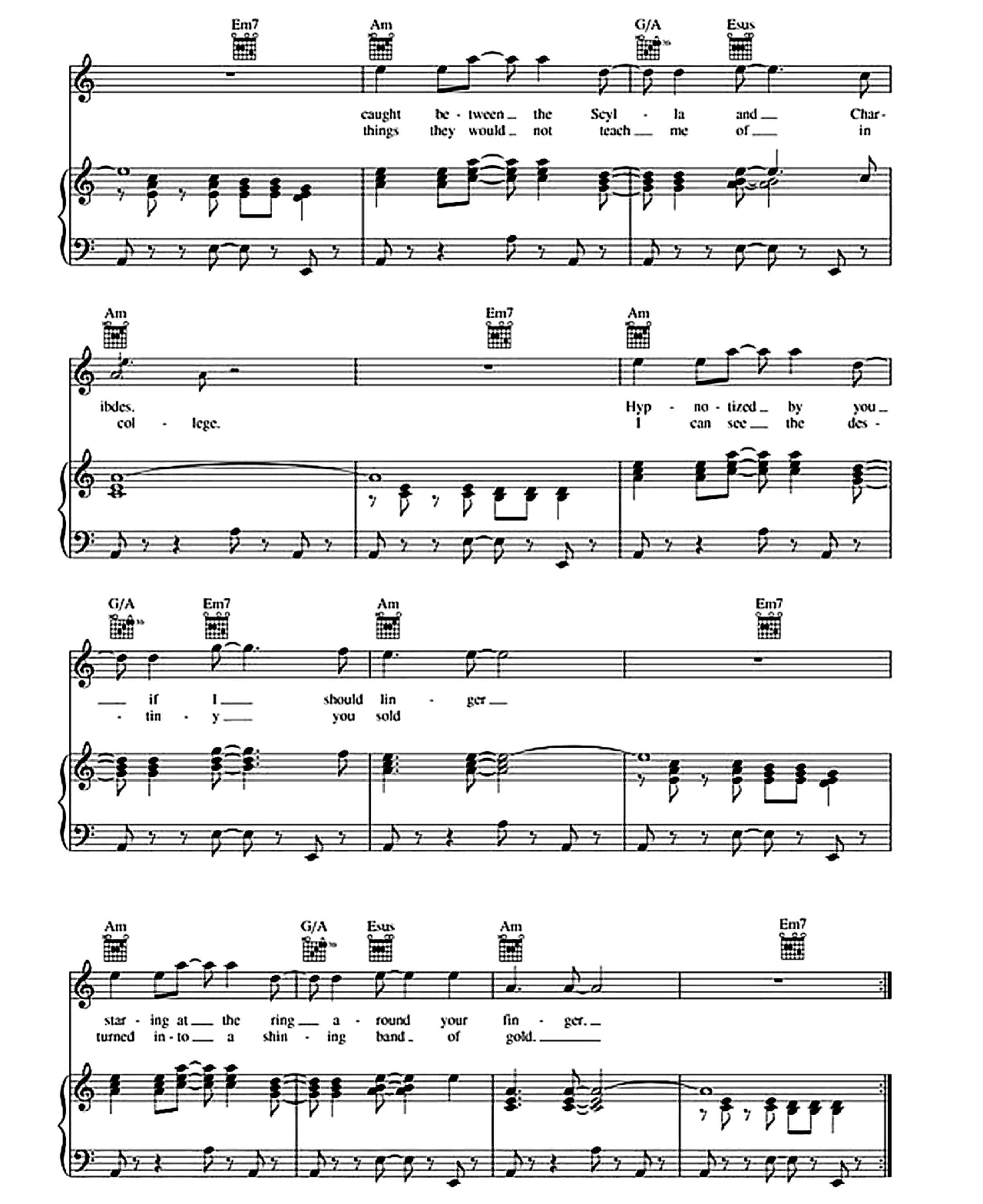 Wrapped Around Your Finger sheet music 2