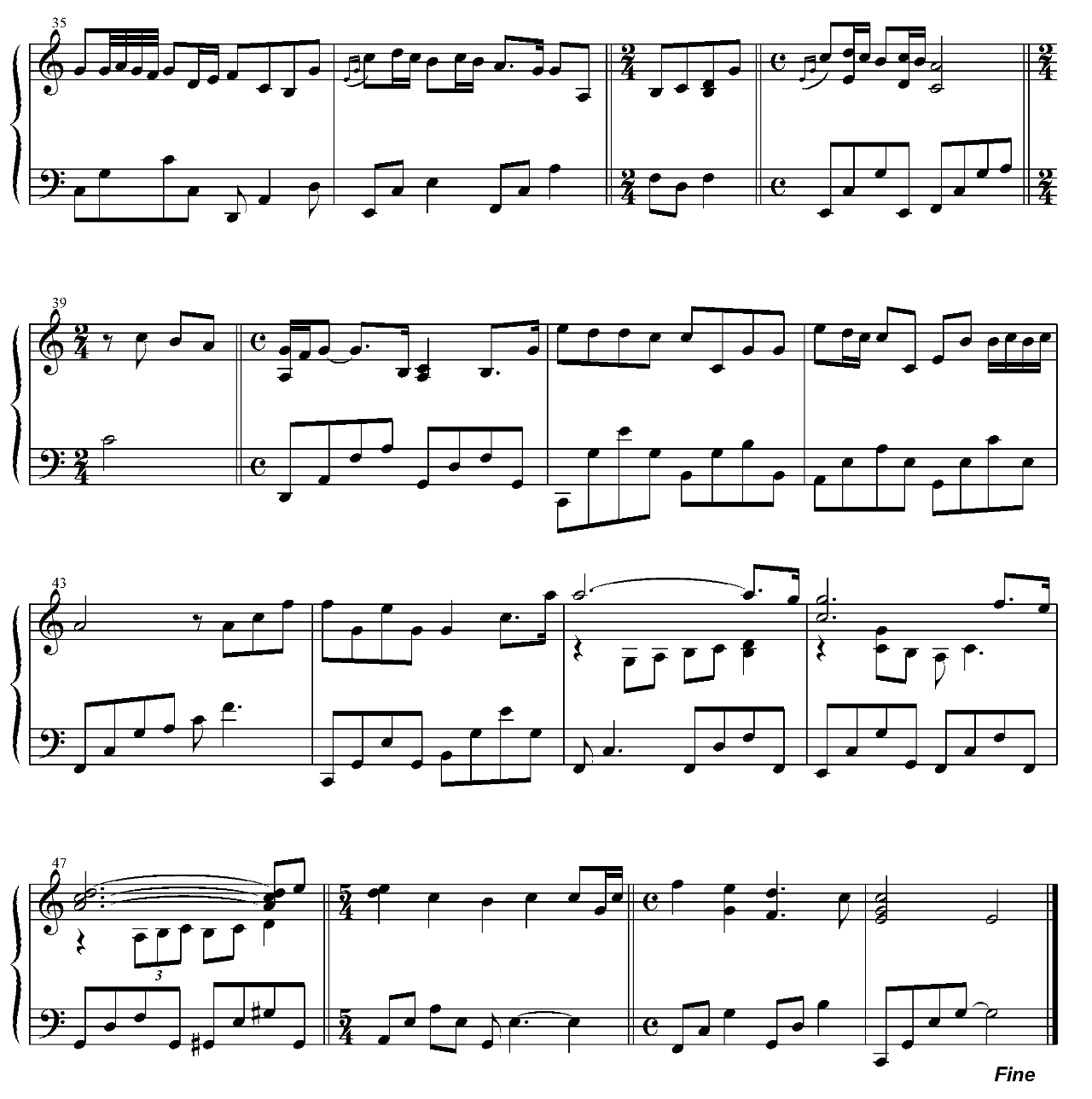 Gabriel sheet music 3