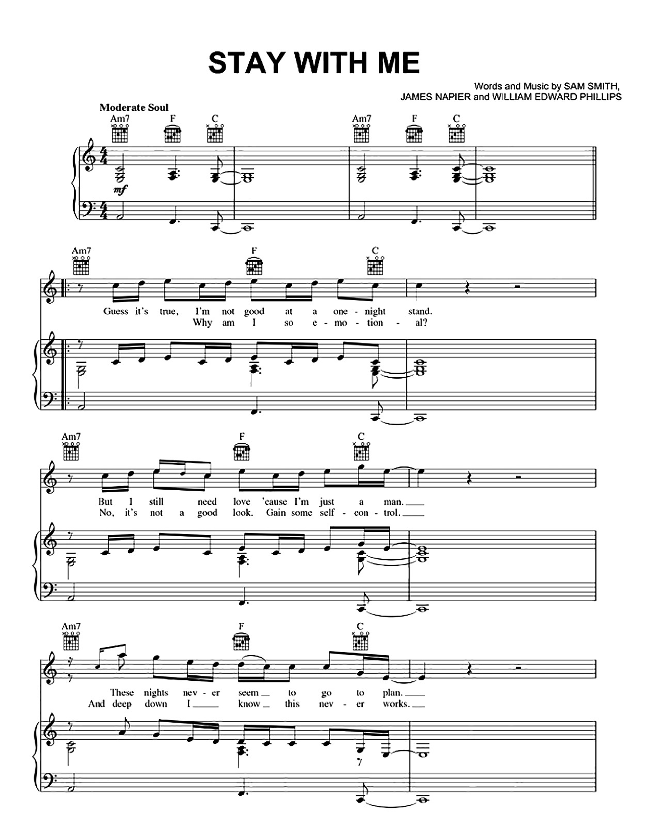 Stay With Me sheet music