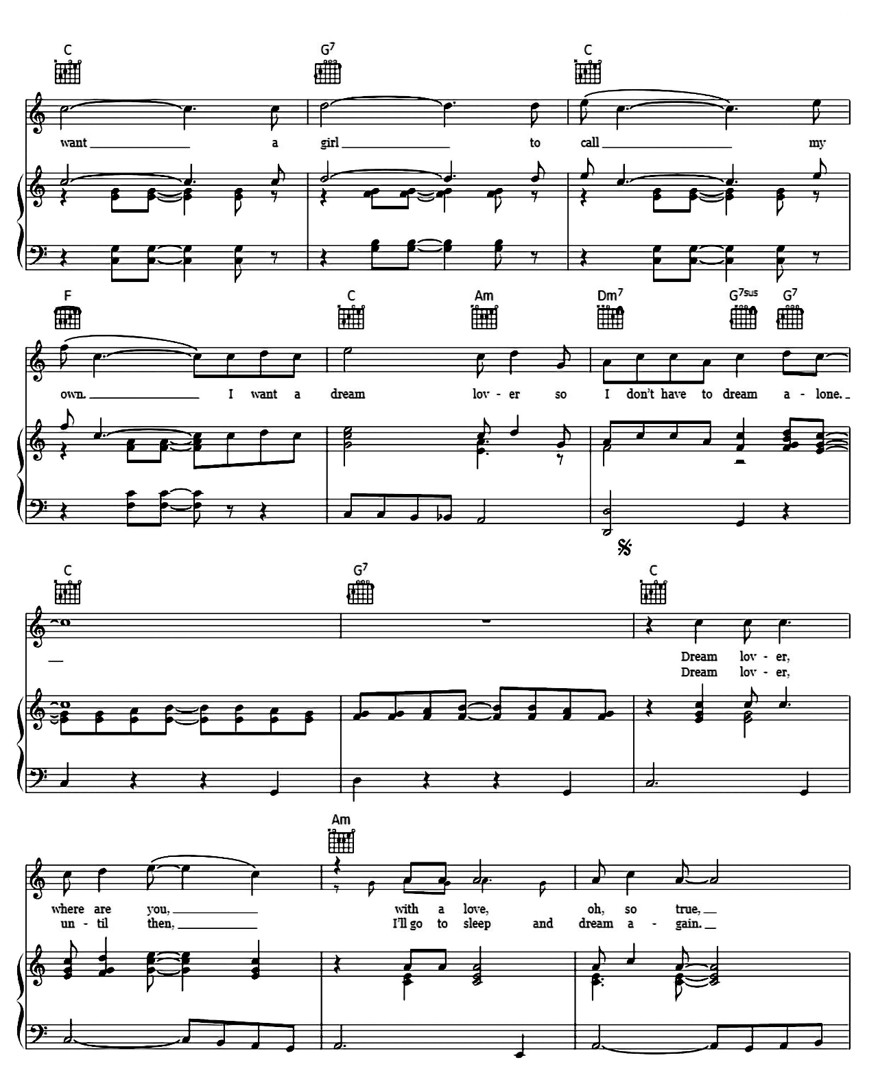 Dream Lover sheet music 2