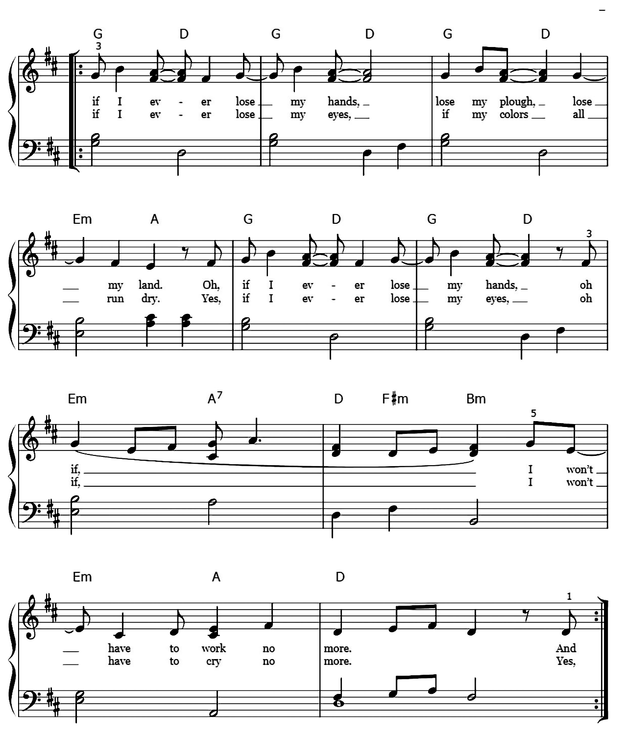 Moon Shadow sheet music 2