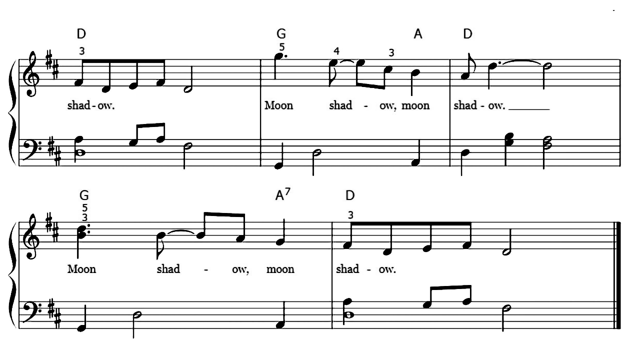 Moon Shadow sheet music 7