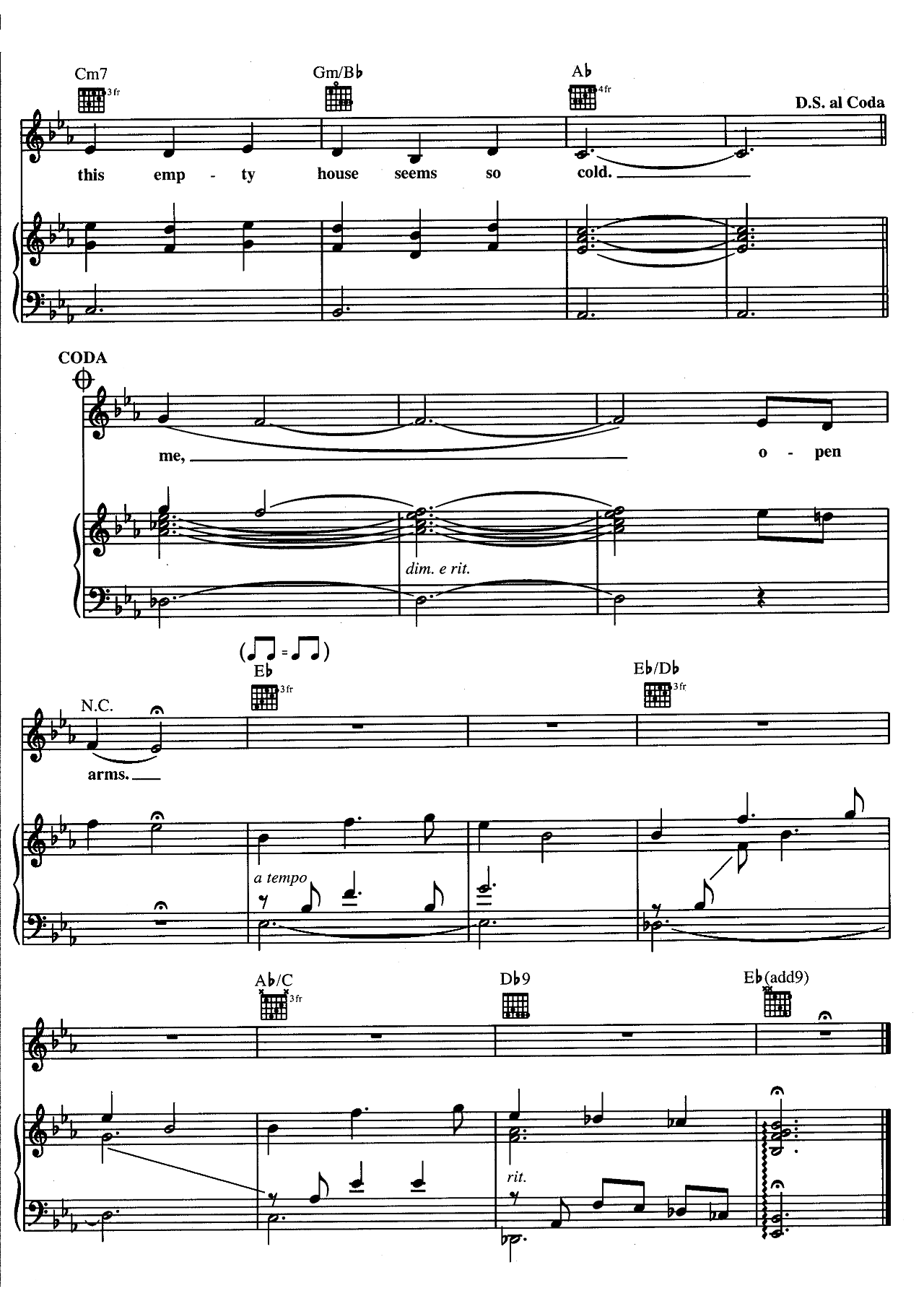 Open Arms sheet music 5