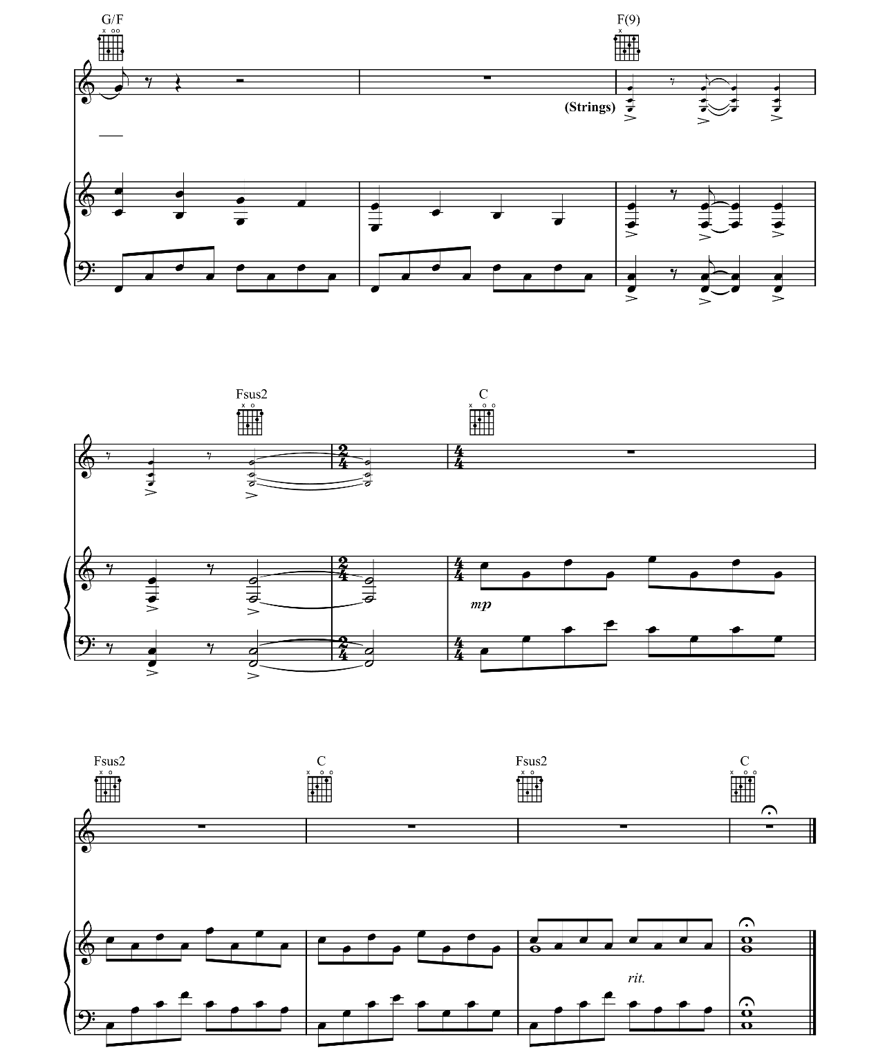 Falling Slowly (from Once) sheet music 6