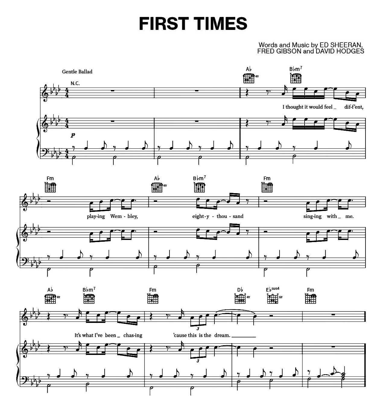 First Times sheet music