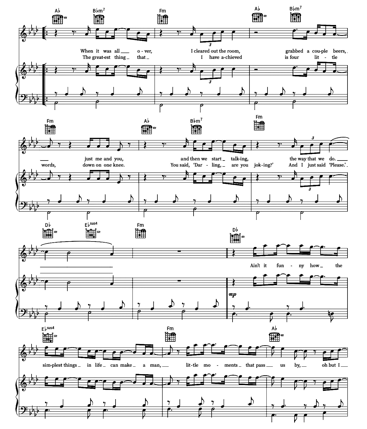 First Times sheet music 2