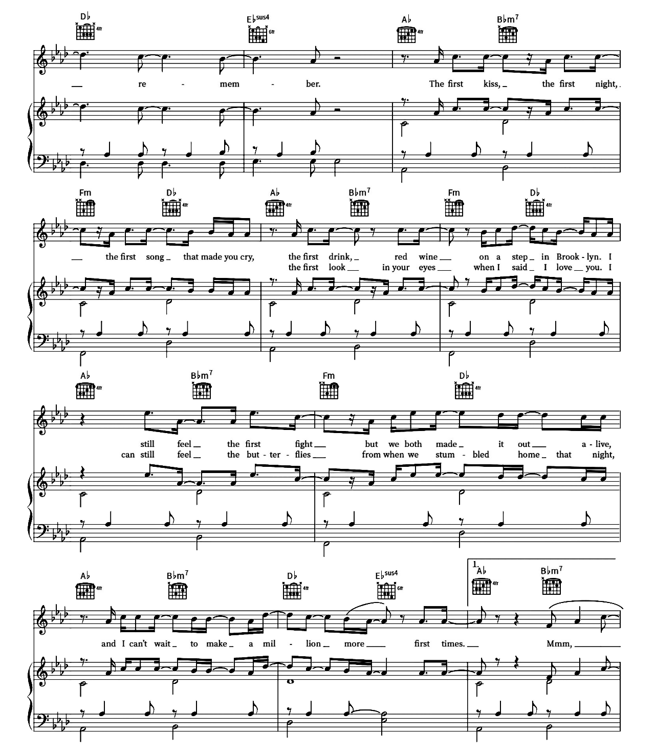 First Times sheet music 3