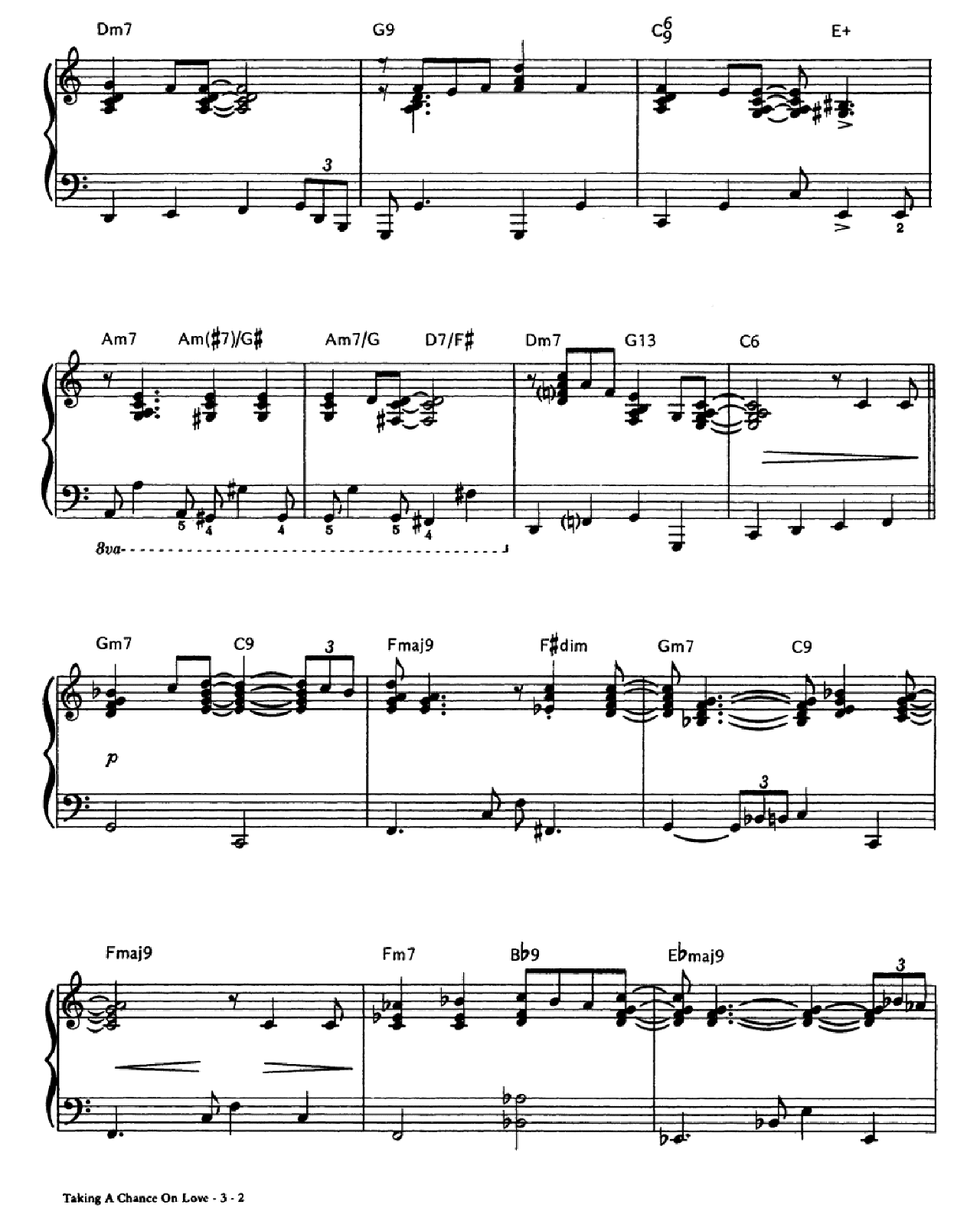 Taking A Chance On Love sheet music 2