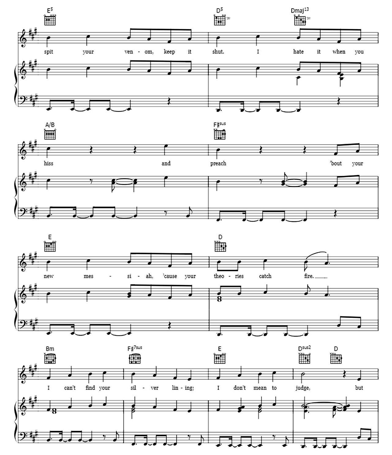 La La Latch sheet music 3