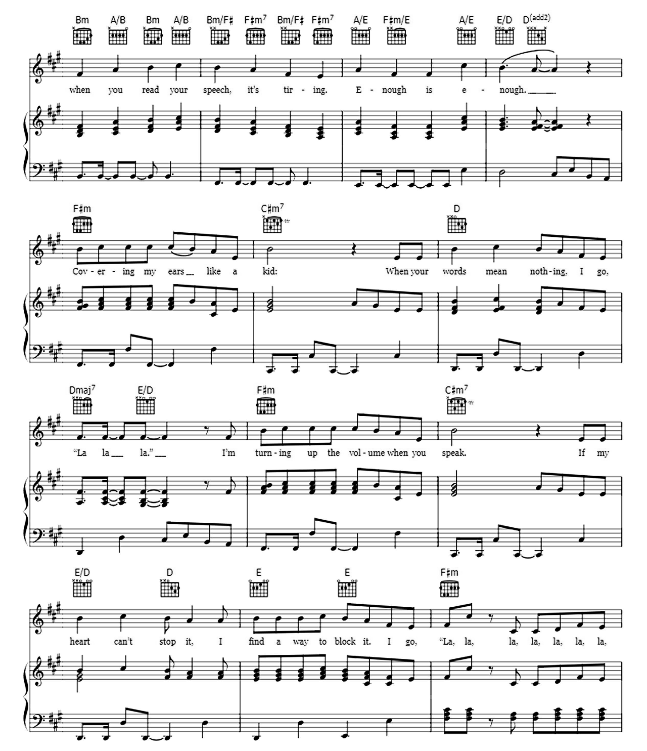 La La Latch sheet music 4