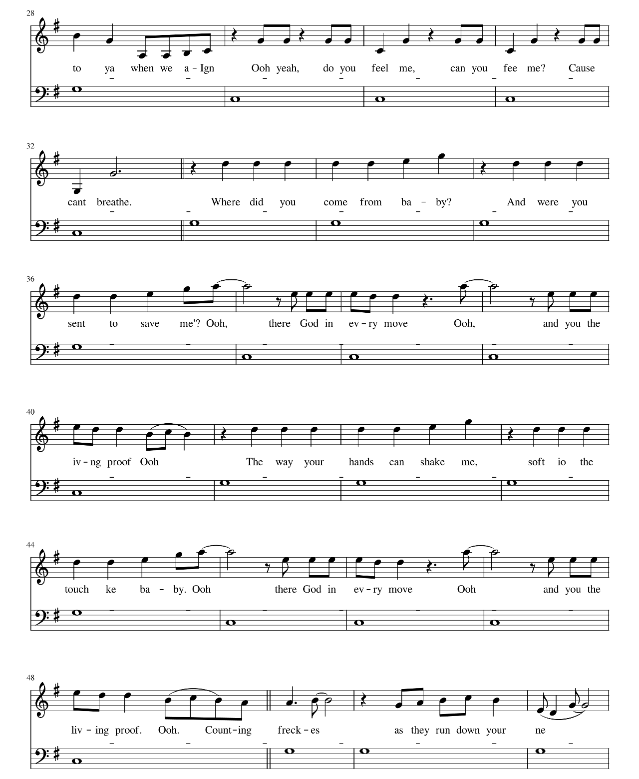 Living Proof sheet music 2