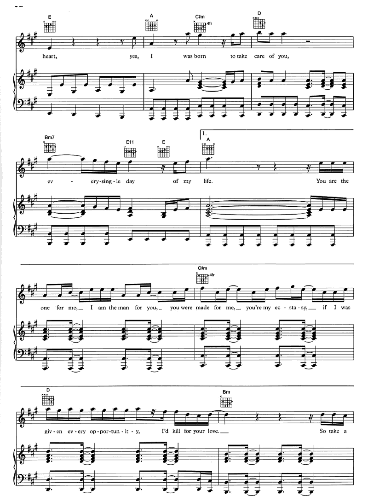 I Was Born To Love You sheet music 2