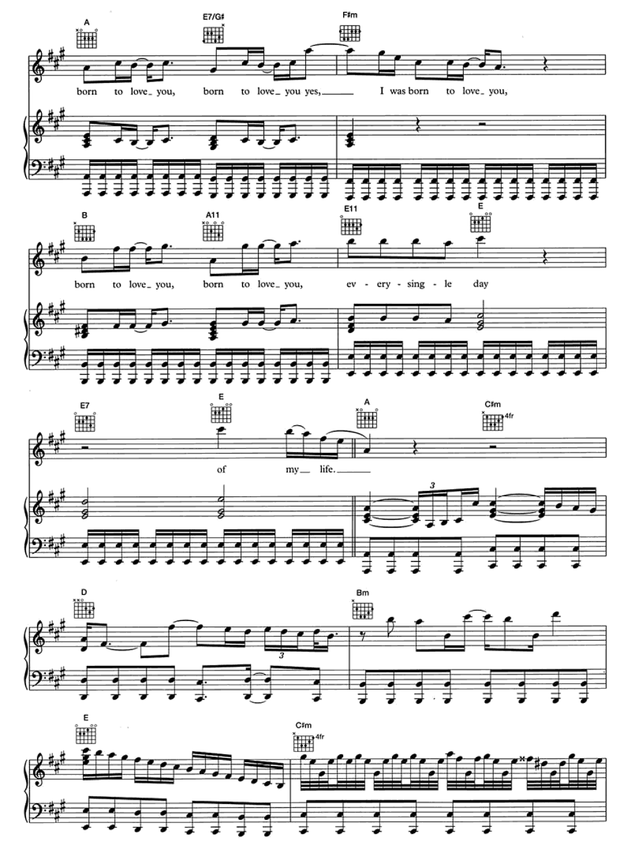 I Was Born To Love You sheet music 4