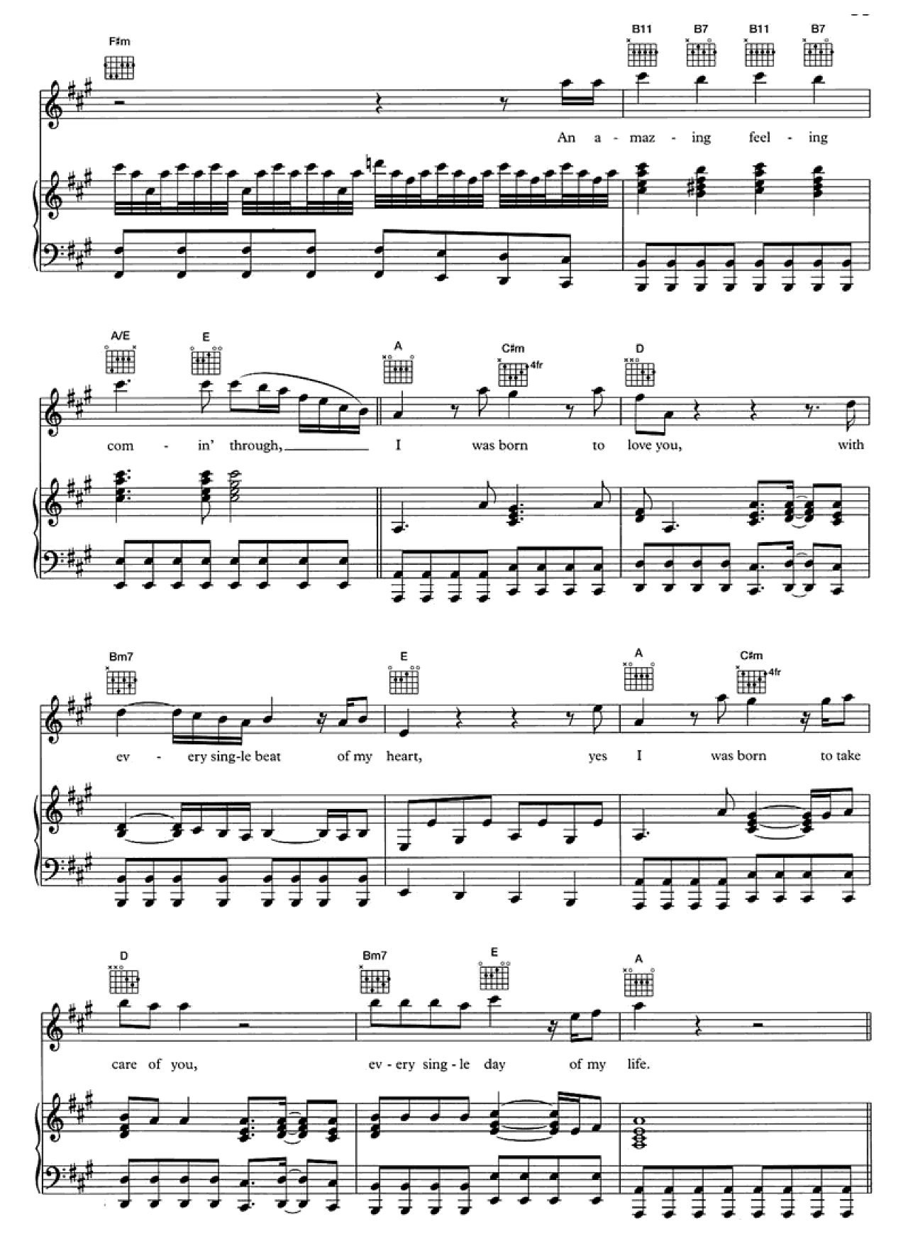 I Was Born To Love You sheet music 5