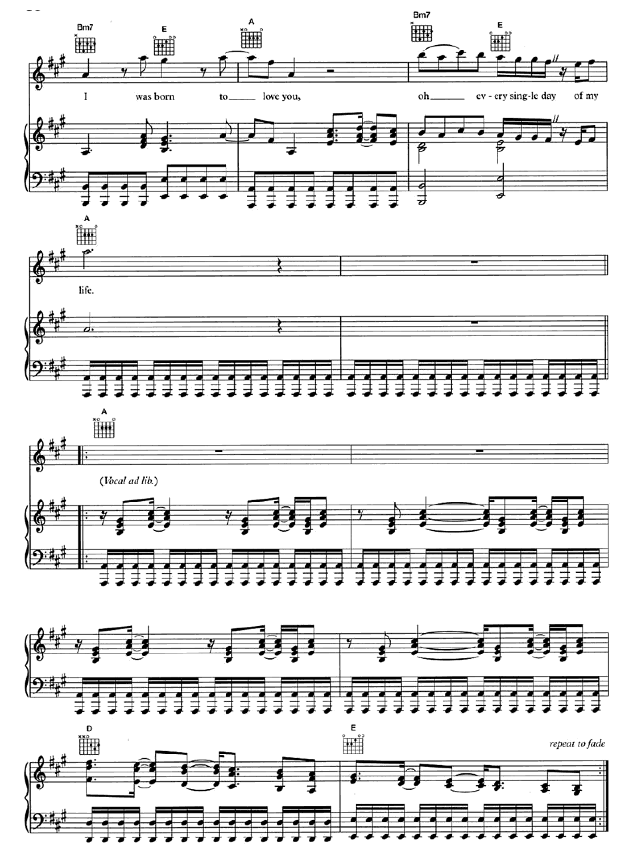 I Was Born To Love You sheet music 6