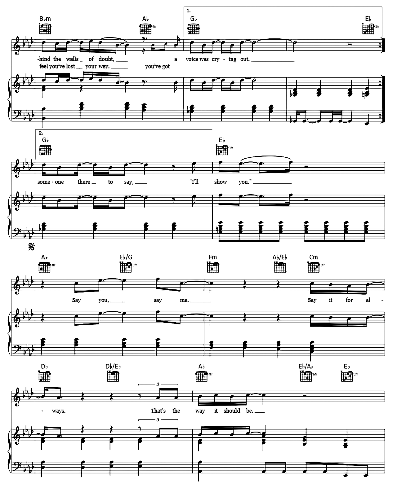 Say You Say Me sheet music 3