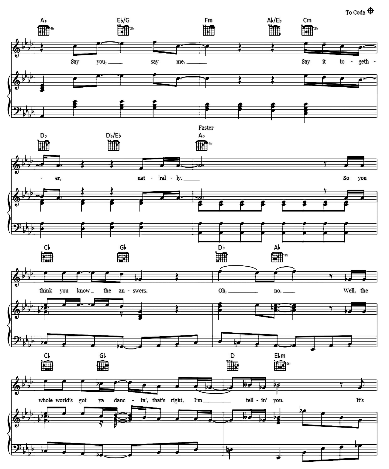 Say You Say Me sheet music 4